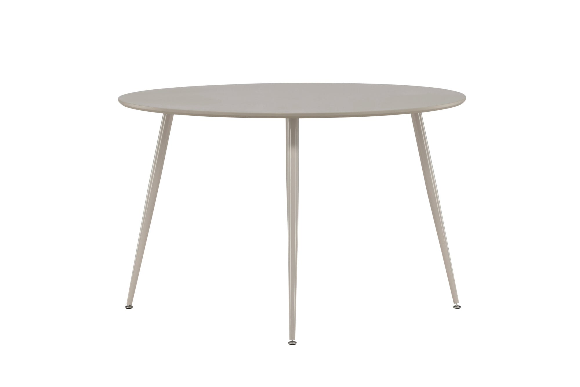 Venture Home Esstisch »Plaza, runder Esstisch in einladendem Beige, einheitlich, Ø 120 cm« Esszimmertisch, MDF, Stahlbeine, rund, harmonisch, einladend