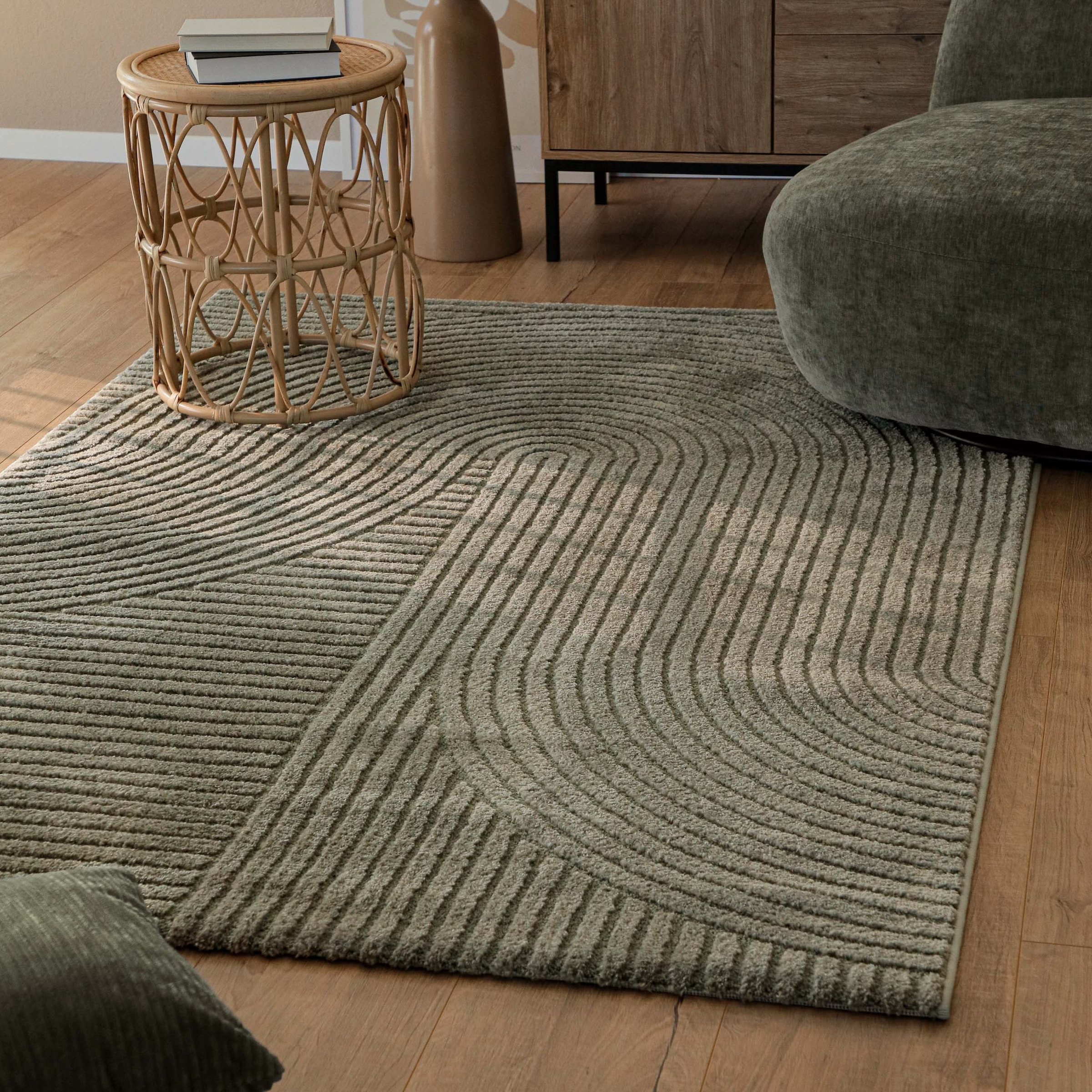 Wecon home Tapis »Bolen« Rectangulaire 14 mm Höhe Gewebter Teppich, Kurzflor, 3D Design, pflegeleicht, Wohnzimmer