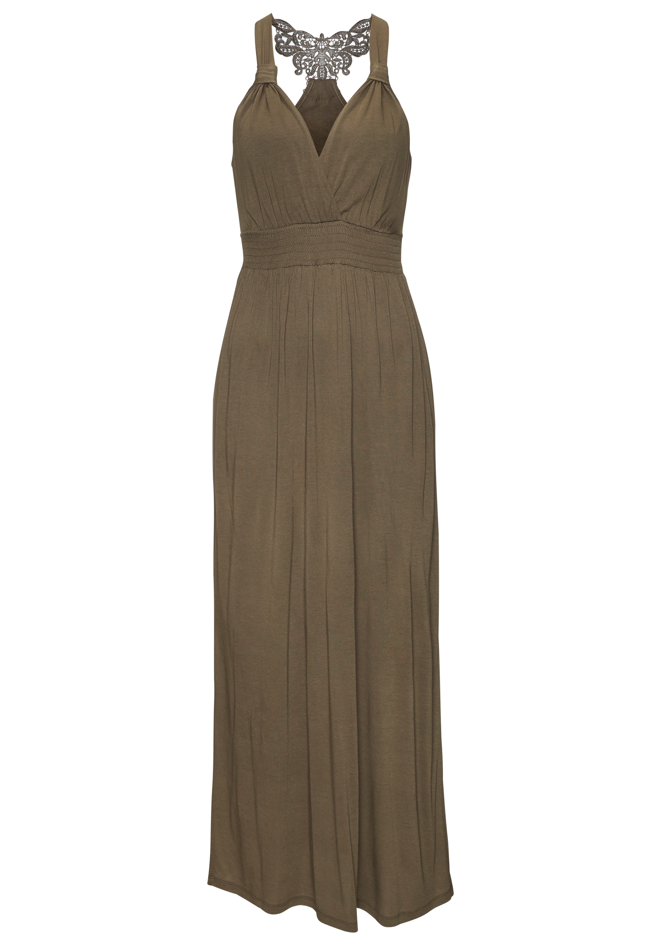 LASCANA Maxi robe mit Häkel-Detail am Rücken, Sommerkleid