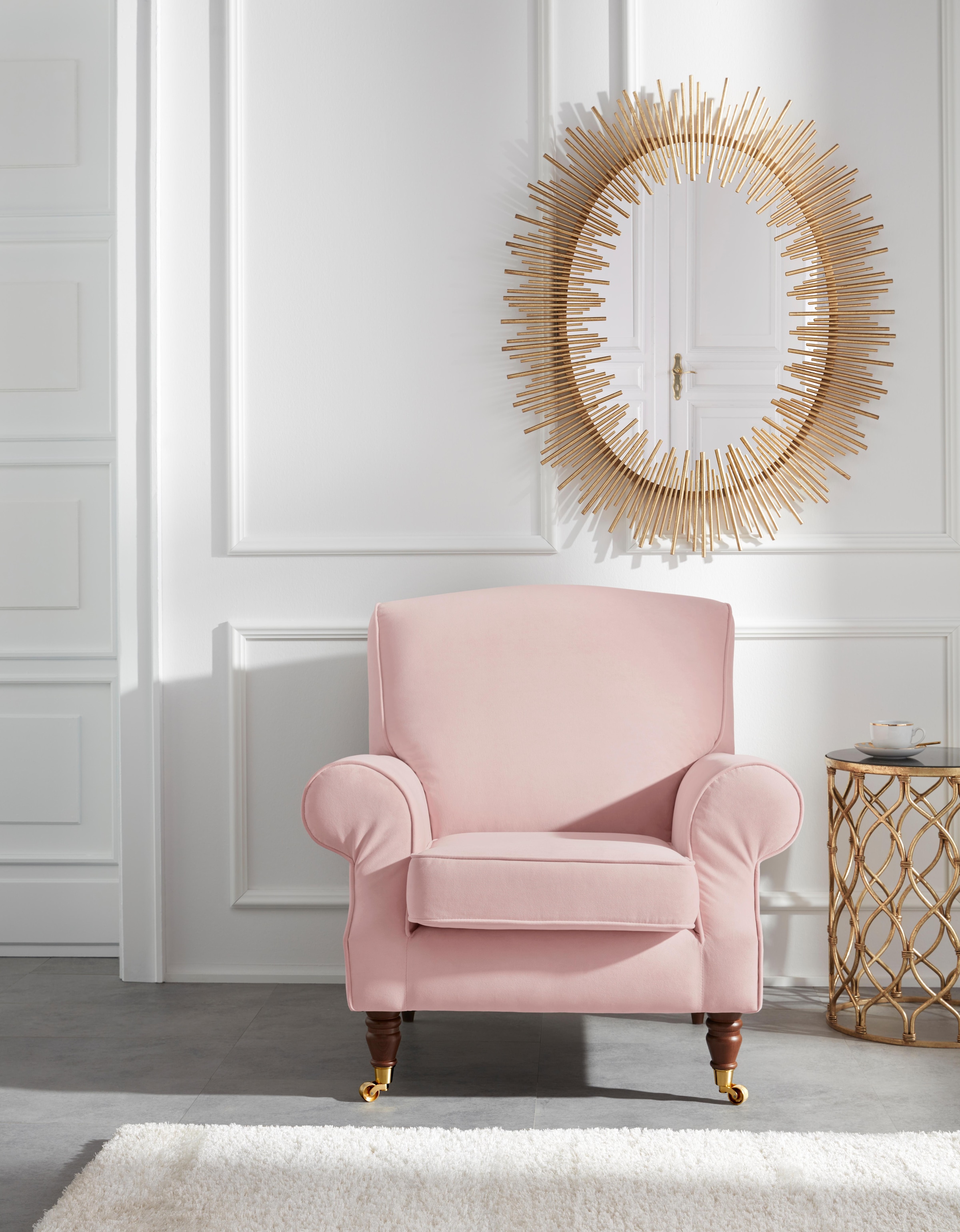 Home affaire Sessel »Rennes« in Samtoptik oder Baumwoll-Mix