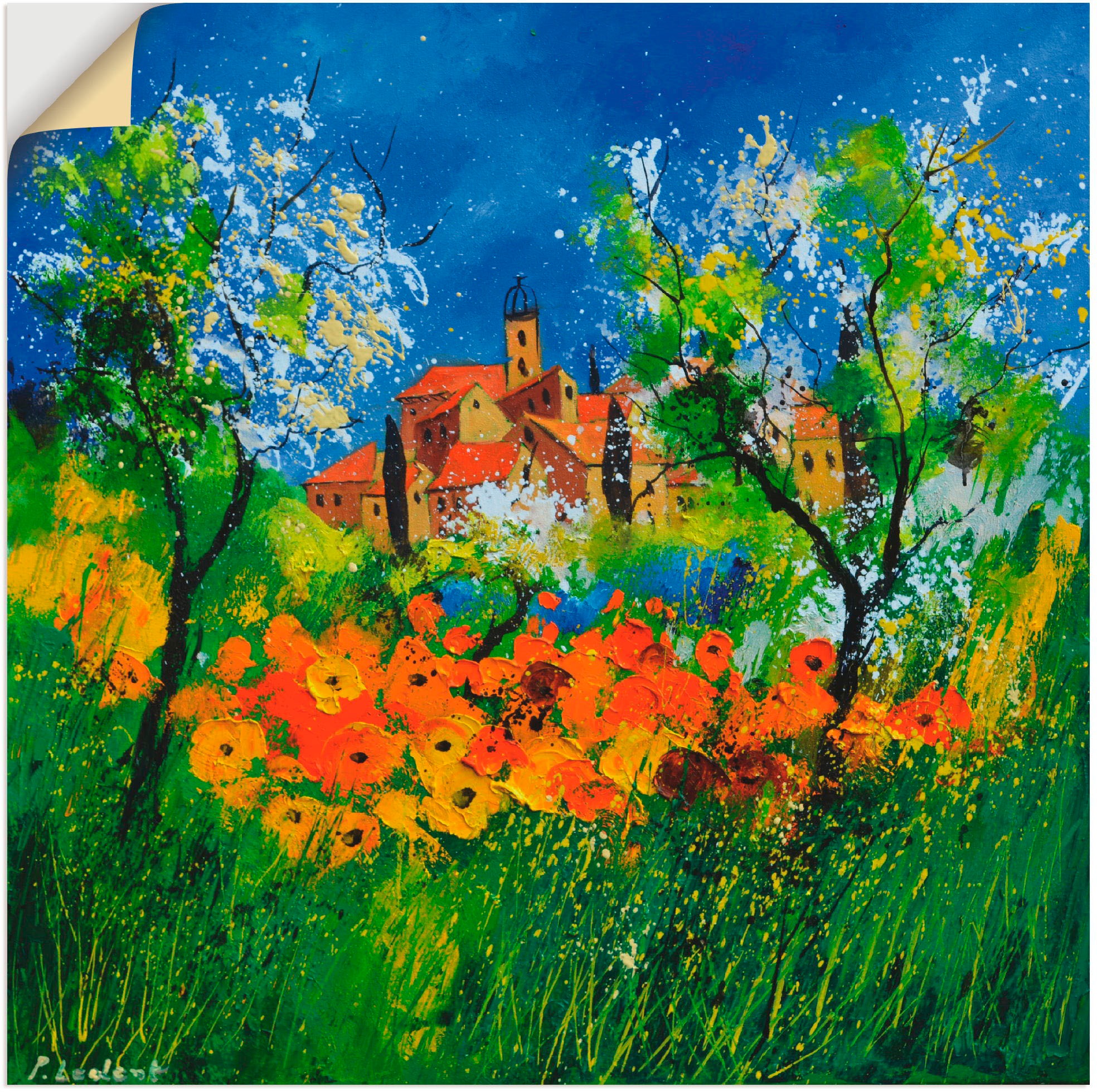 Image of Artland Wandbild »Provence«, Garten, (1 St.), in vielen Grössen & Produktarten - Alubild / Outdoorbild für den Aussenbereich, Leinwandbild, Poster, Wandaufkleber / Wandtattoo auch für Badezimmer geeignet bei Ackermann Versand Schweiz