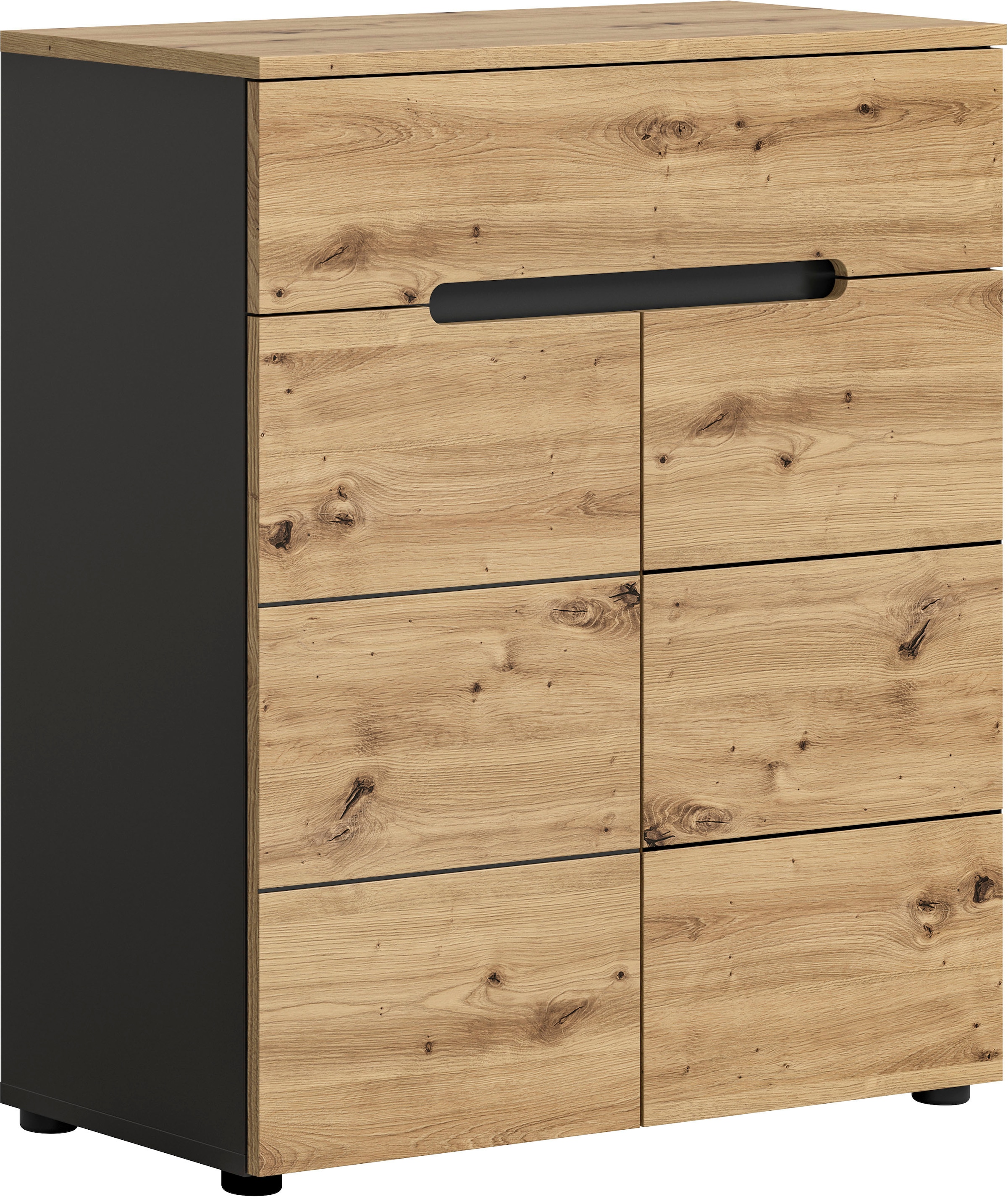 Image of Home affaire Schuhkommode "REHAT, TOPSELLER, Breite 80cm, 2 Türen, 1 Schubkasten, 4 Fächer" in verschiedenen Farben erhältlich, Platz für ca. 12 Paar Schuhe, 1 Stk. tlg. Schuhschrank, Kommode, Garderobenschrank, Anrichte, Sideboard