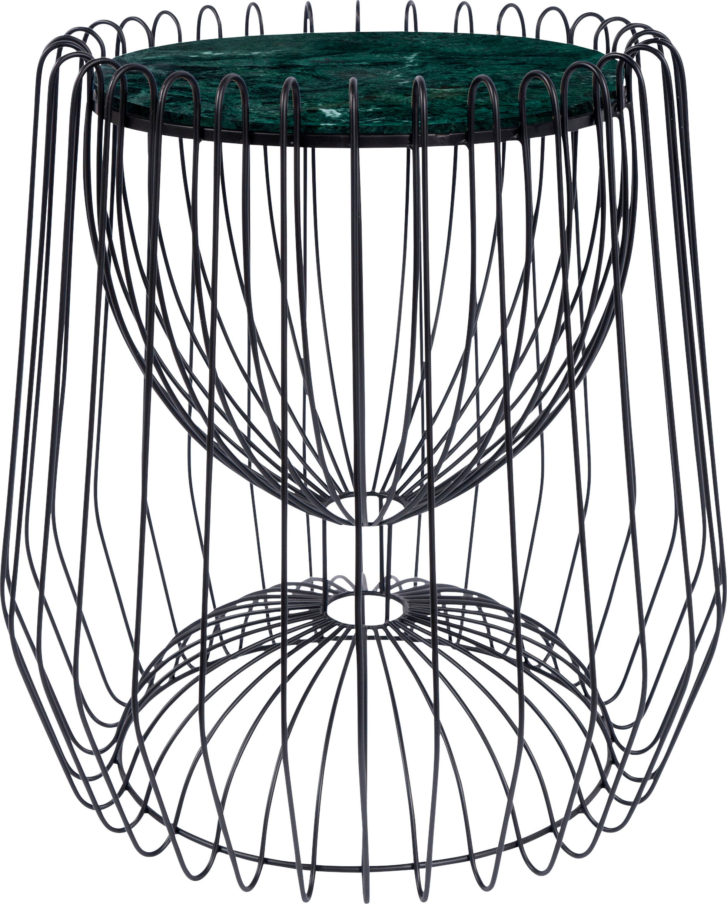 Image of Kayoom Beistelltisch "Malibu 225, Beistelltisch mit edler Marmorplatte" 1 Stk. tlg. ø-Marmorplatte: 33,5 cm, angesagtes Metalldesign, pflegeleicht