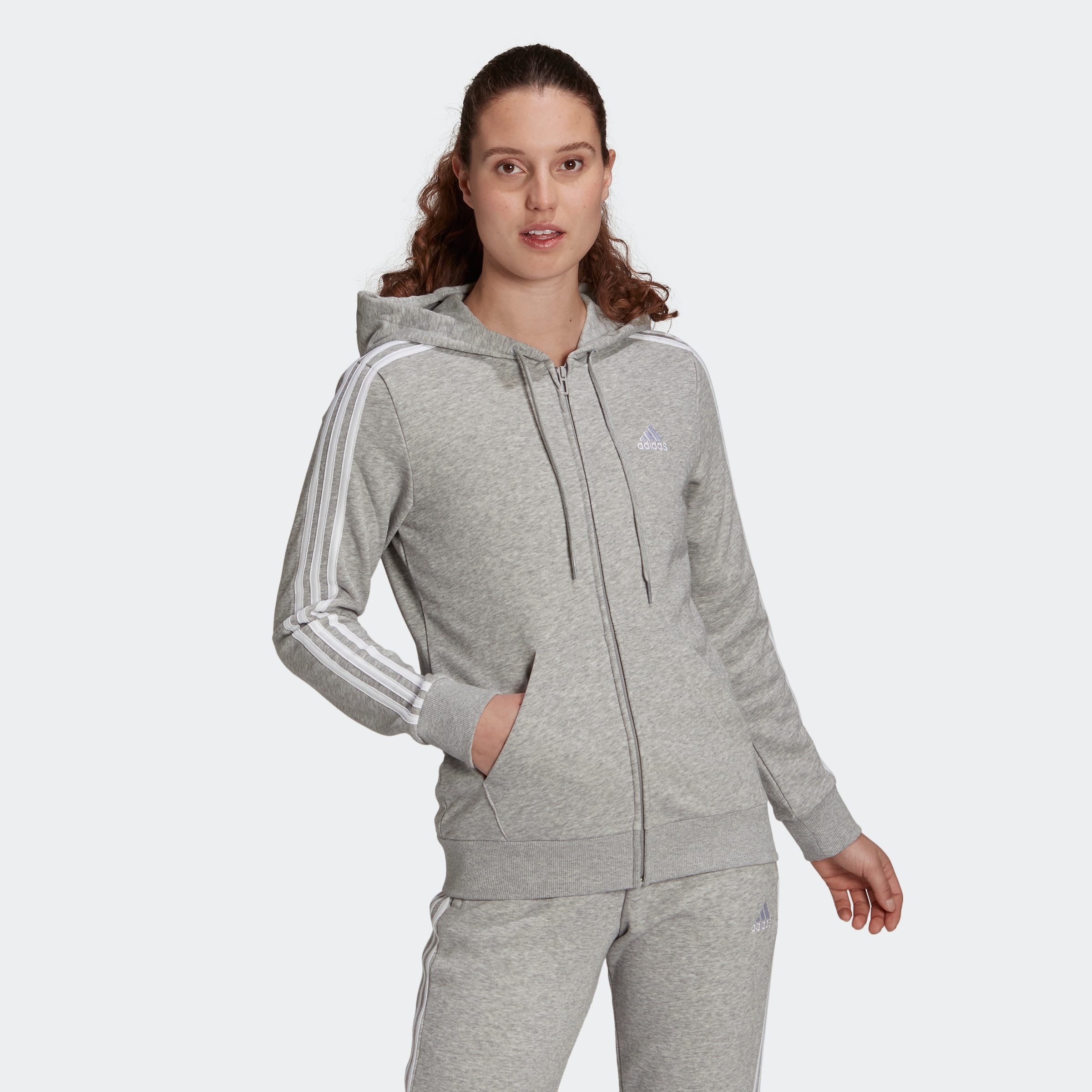 Image of adidas Performance Kapuzensweatjacke »ESSENTIALS FRENCH TERRY 3-STREIFEN KAPUZENJACKE« bei Ackermann Versand Schweiz