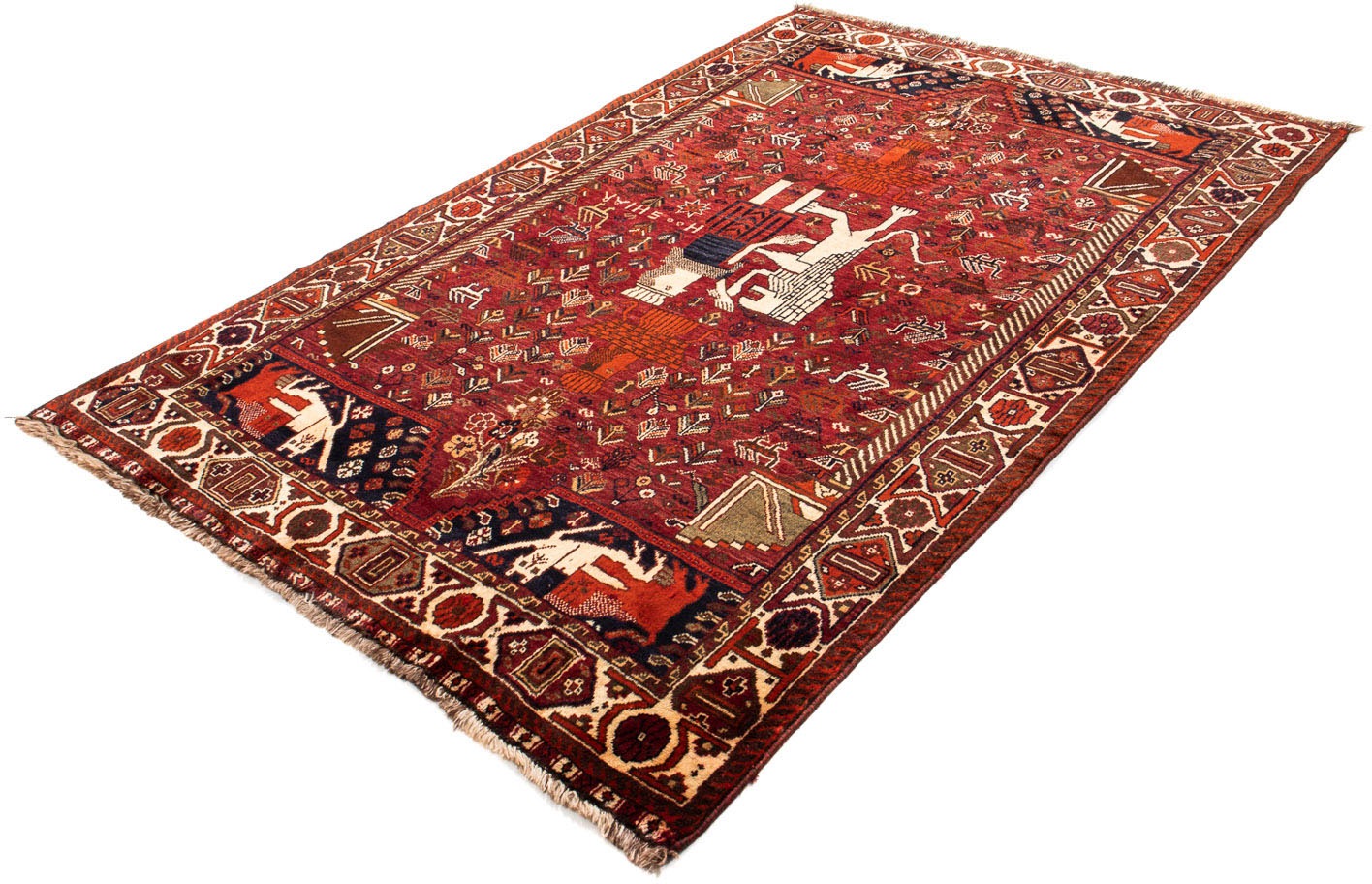 Image of morgenland Orientteppich »Perser - Nomadic - 220 x 145 cm - dunkelrot«, rechteckig, 10 mm Höhe, Wohnzimmer, Handgeknüpft, Einzelstück mit Zertifikat bei Ackermann Versand Schweiz