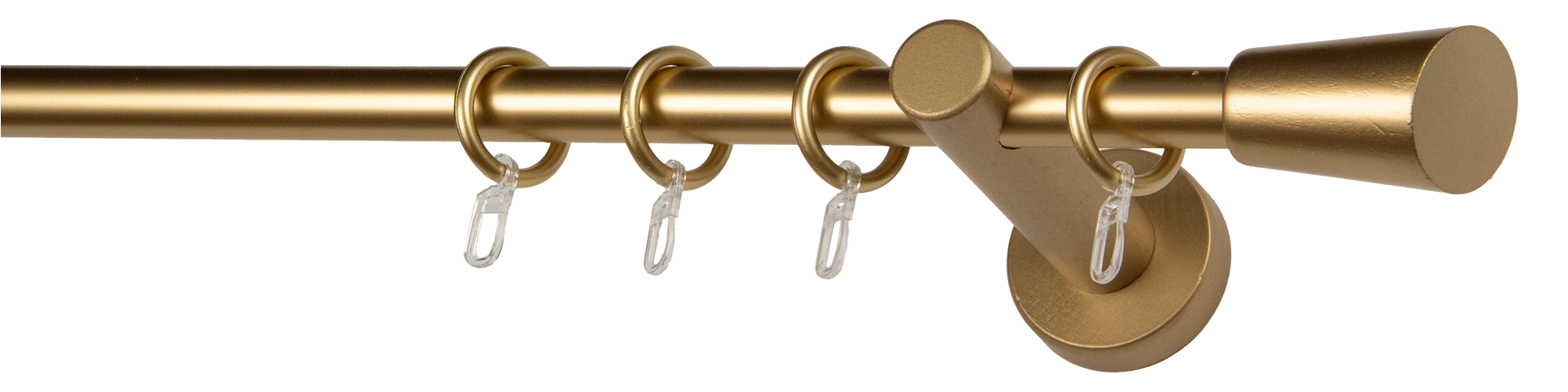 Image of GARESA Gardinenstange "CLASSICO MOLIS" 1 läufig-läufig Wunschmasslänge Vorhanggarnitur, verlängerbar, Wandmontage, Keil, mit Ringe und Haken