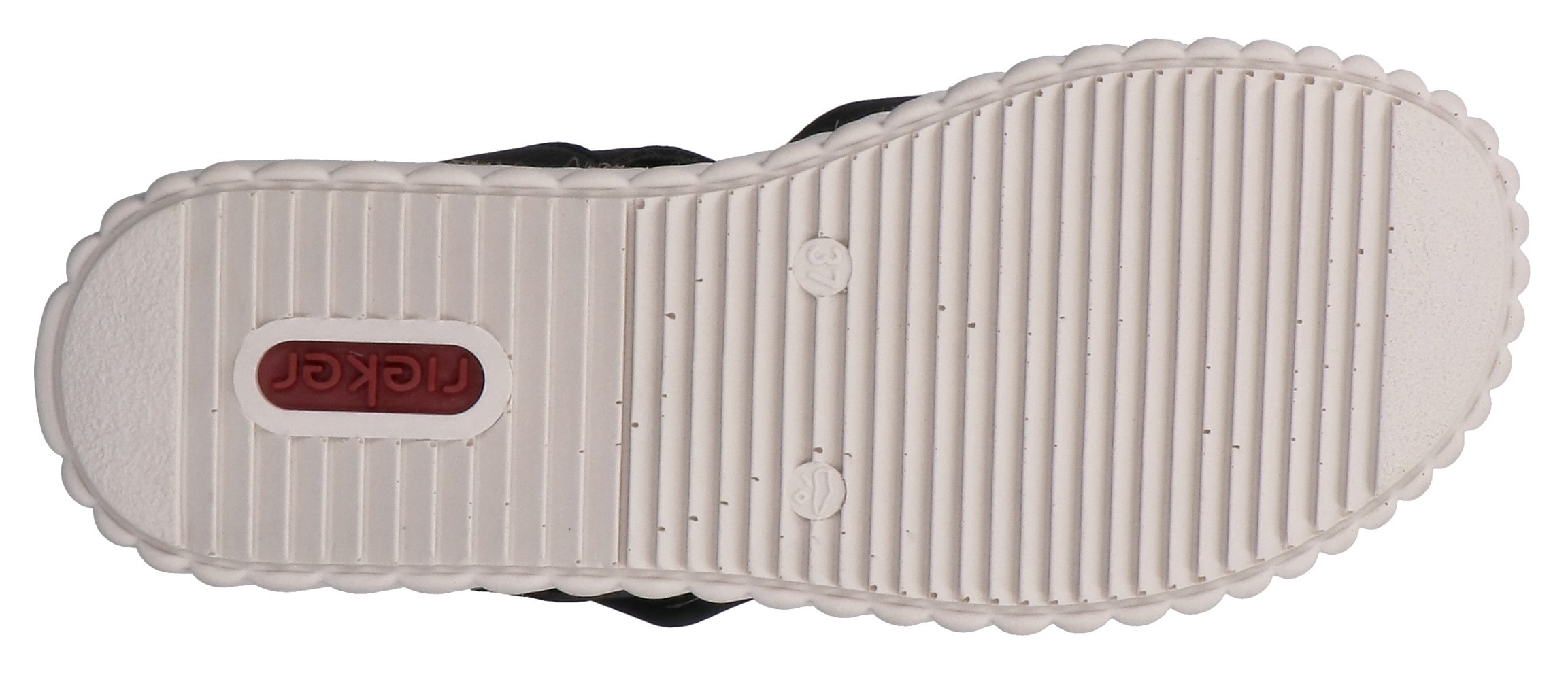 Rieker Sandale  Chaussure d'été, chaussure de plage, chaussure de vacances avec bordure en raphia