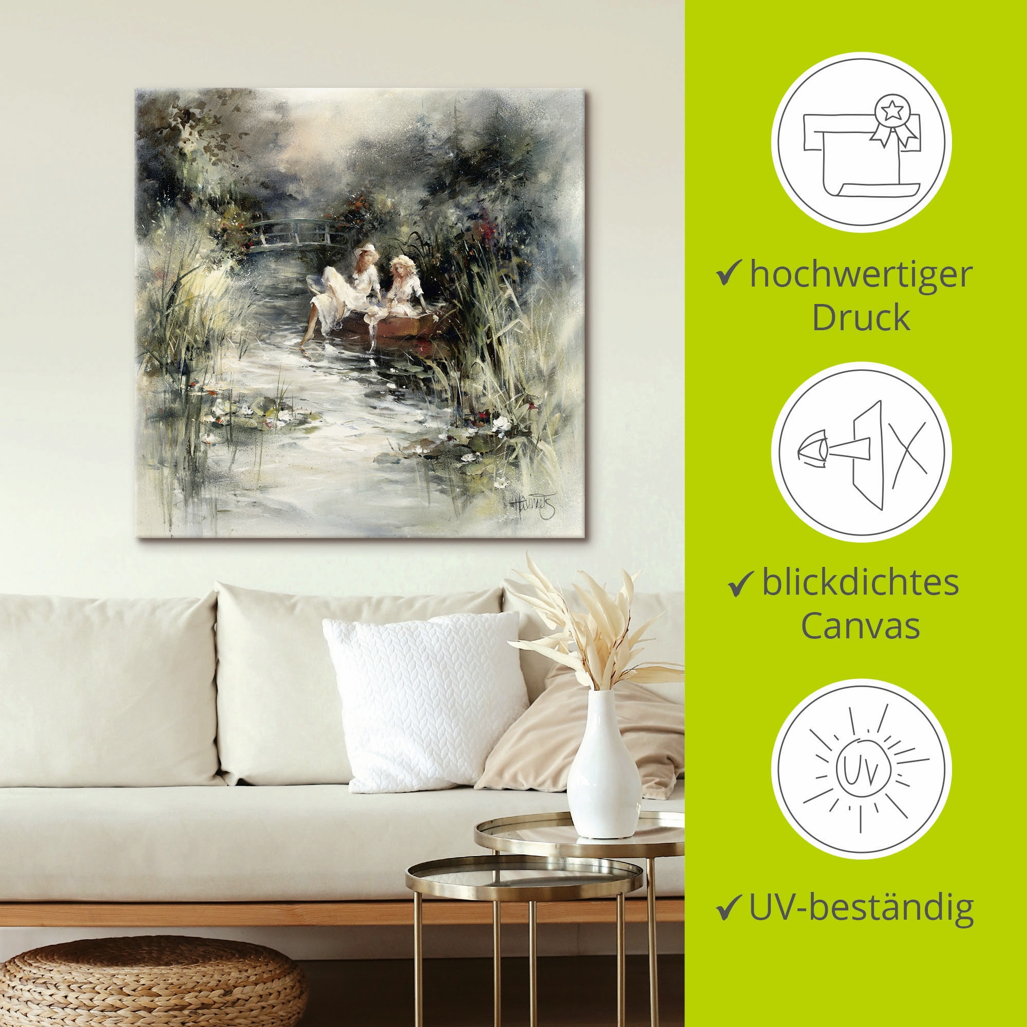 Artland Wandbild »Frühlingsschein«, Frau, (1 St.), als Leinwandbild, Poster, Wandaufkleber in verschied. Grössen