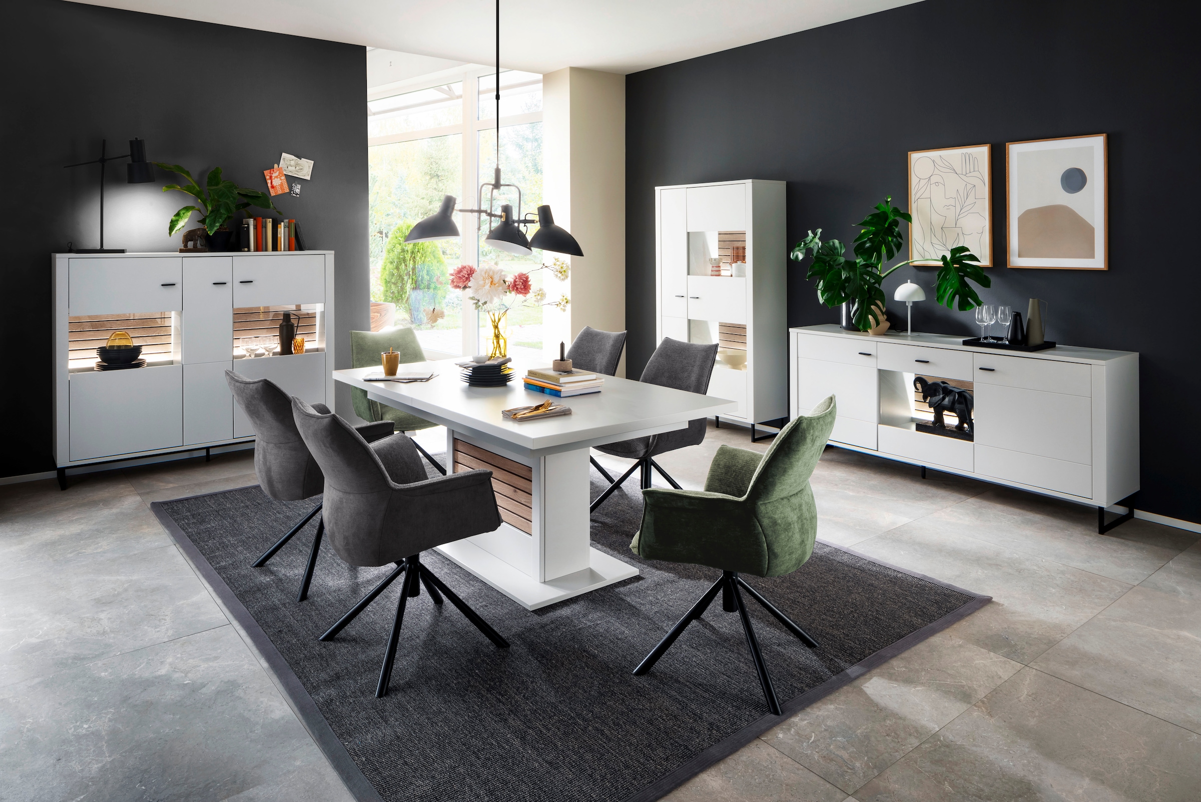 MCA furniture Esszimmerstuhl »KONYA« () 2er-Set, 360° drehbar, Belastbarkeit 120 kg, Sitzhöhe ca. 50 cm