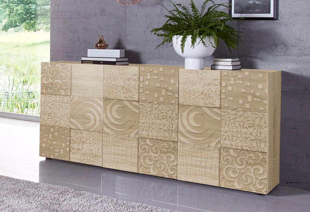 INOSIGN Sideboard »Miro«, Breite 181 cm mit dekorativem Siebdruck