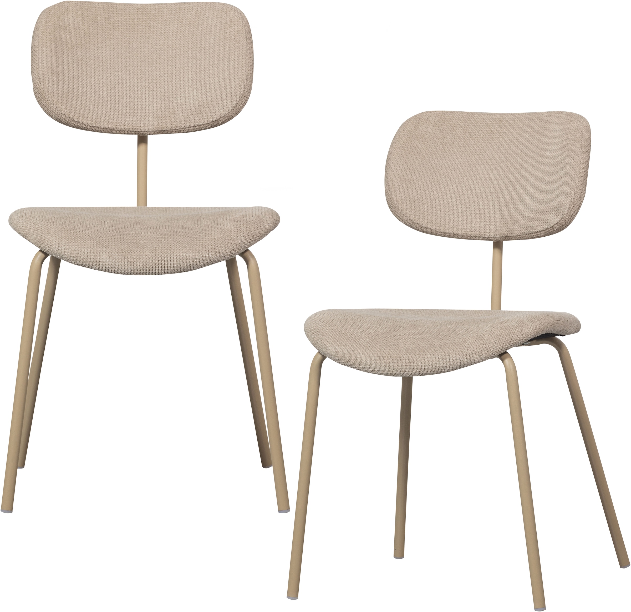 Image of WOOOD Esszimmerstuhl "Link mit Ella-Chenillebezug und Metallgestell B 44 x T 52 x H 78 cm" (Set) 2 Stk.(Set, 2 St) Tragkraft 90 kg, stapelbar, Sehr hohe Verschleissfestigkeit