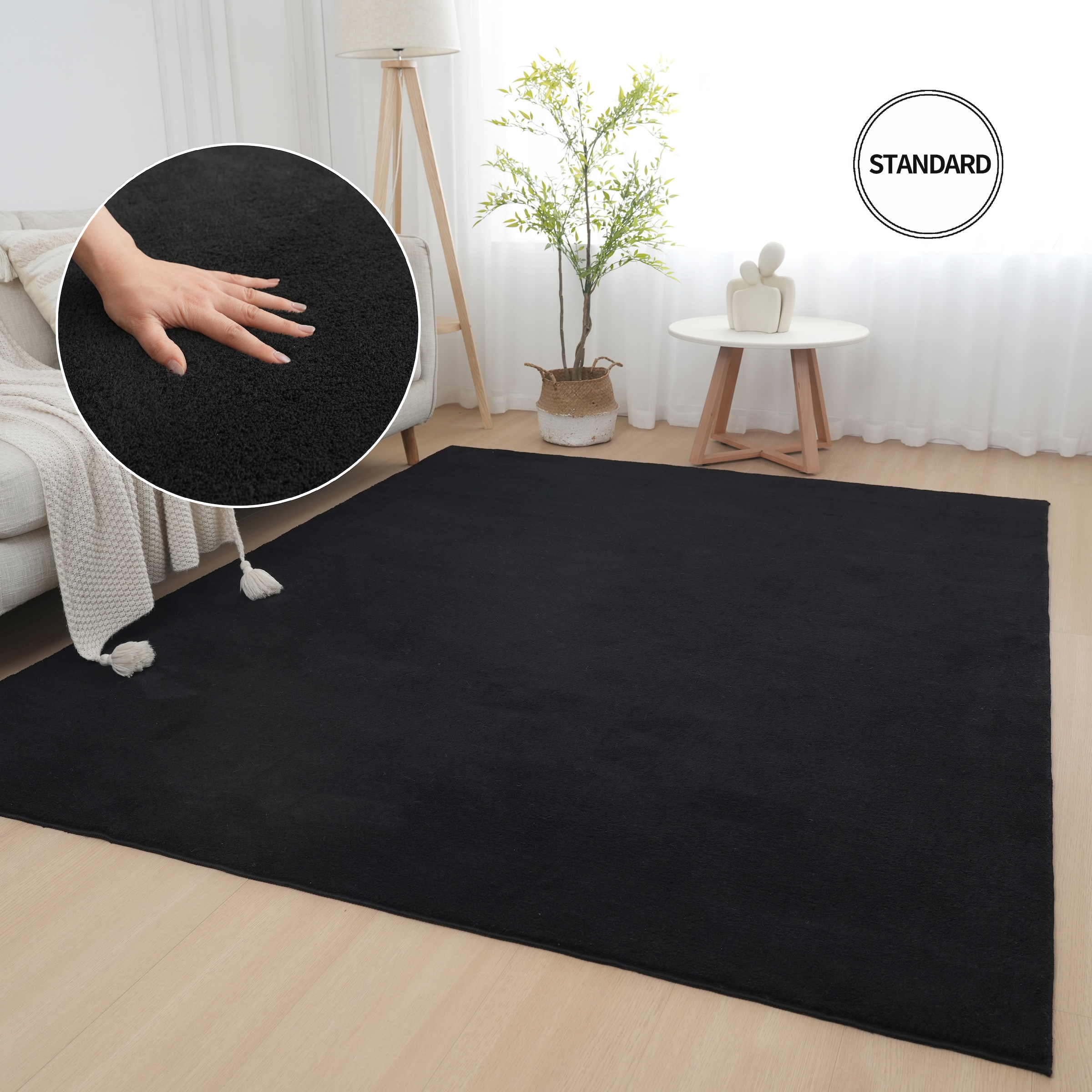 GOODproduct Tapis »Cali, in Standard- und Premium-Qualität, 13 mm oder 16 mm Höhe« Rectangulaire Couleurs unies, douillet & doux, lavable, salon, chambre