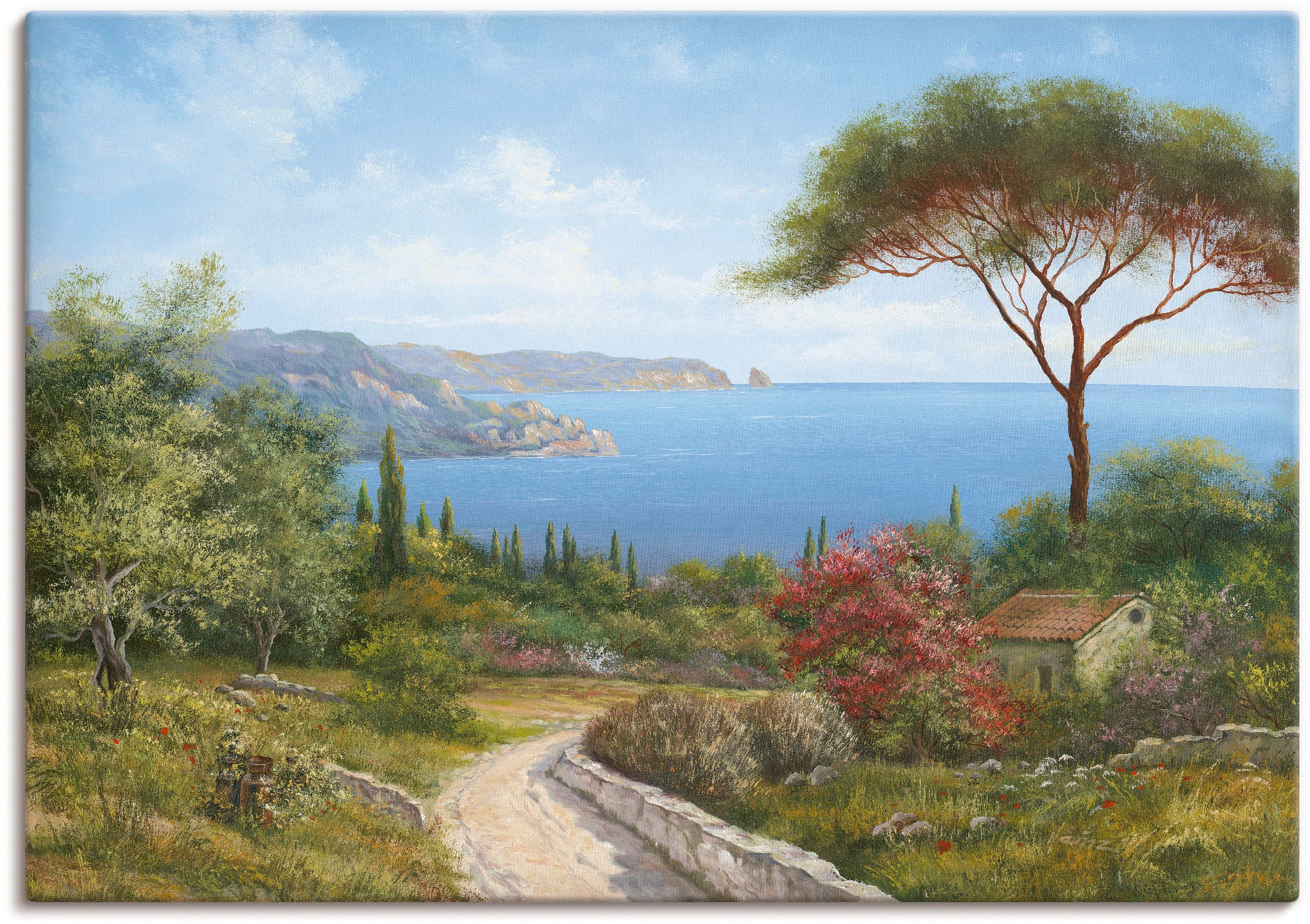 Image of Artland Wandbild "Haus am Meer" Gewässer 1 Stk. tlg. als Leinwandbild, Poster in verschied. Grössen