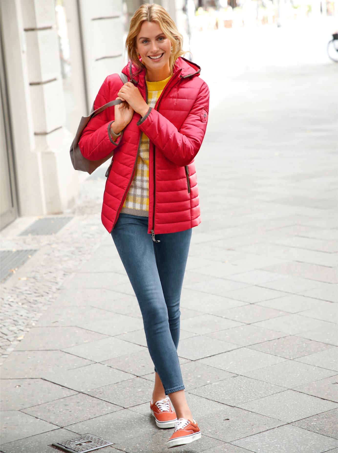 Casual Looks Steppjacke mit Kapuze