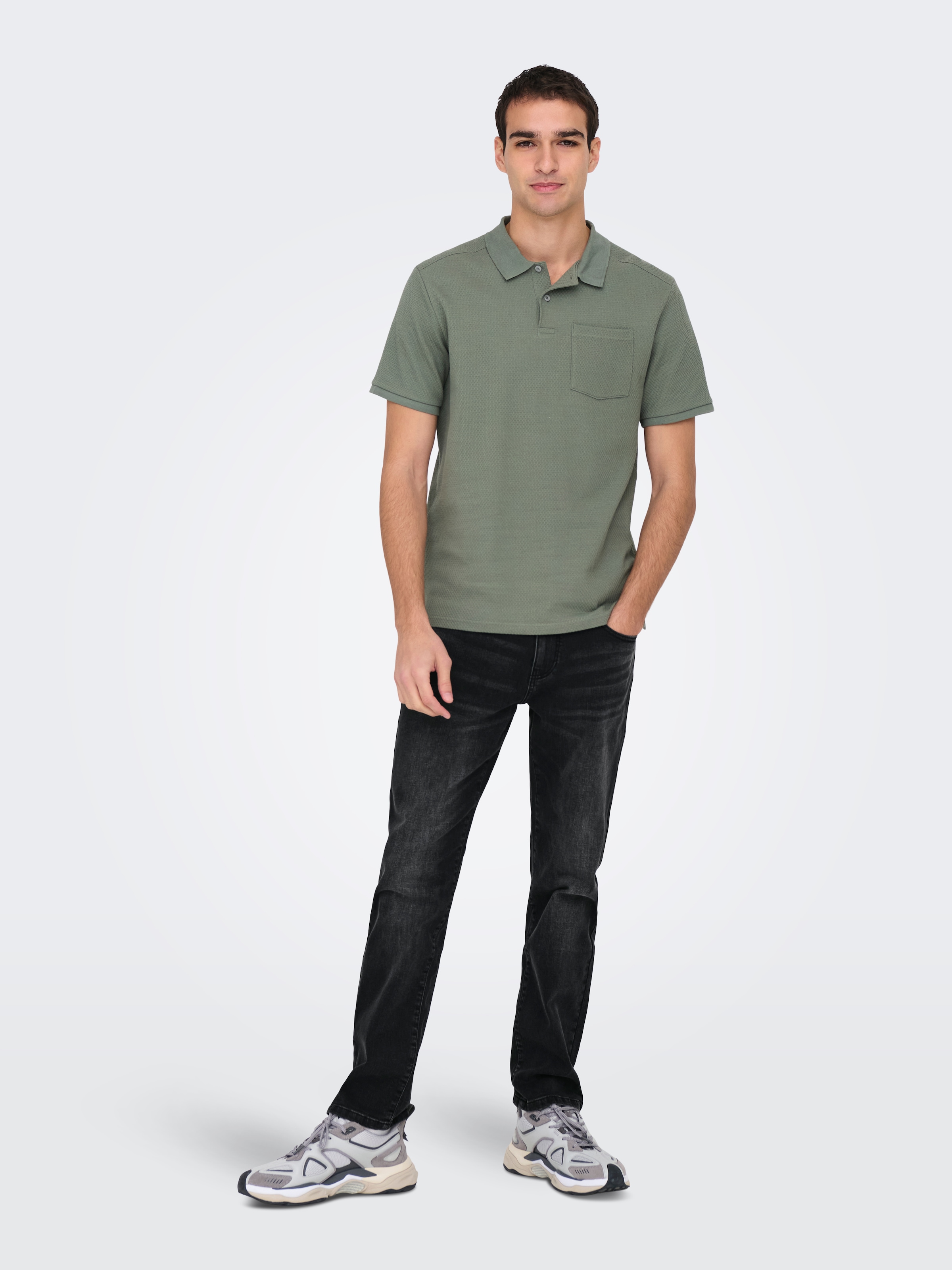 Image of ONLY & SONS Regular-fit-Jeans "ONSWEFT REG. WB 4101 PIM DNM NOOS" Baumwollmischung, regular fit