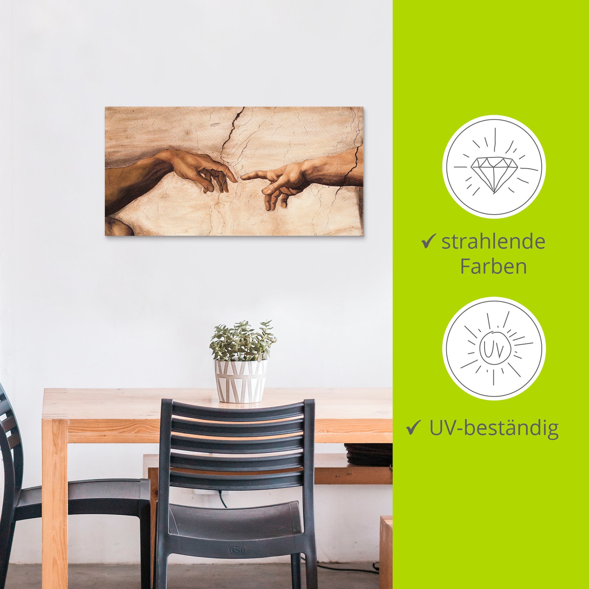 Artland Fresque murale »Hände« 1 cuis tlg. als Alubild, Leinwandbild, Poster in verschied. Grössen