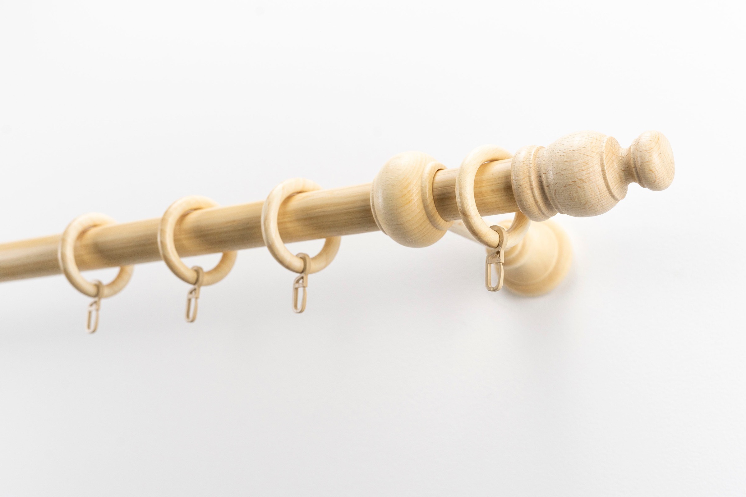 Image of GARESA Gardinenstange »NOVA«, 1 läufig-läufig, Wunschmasslänge, Vorhanggarnitur Holz, einfache Montage, m. Stangenverbinder verlängerbar, Wandmontage,mit Ringe/2 Lauf Gleiter bei Ackermann Versand Schweiz