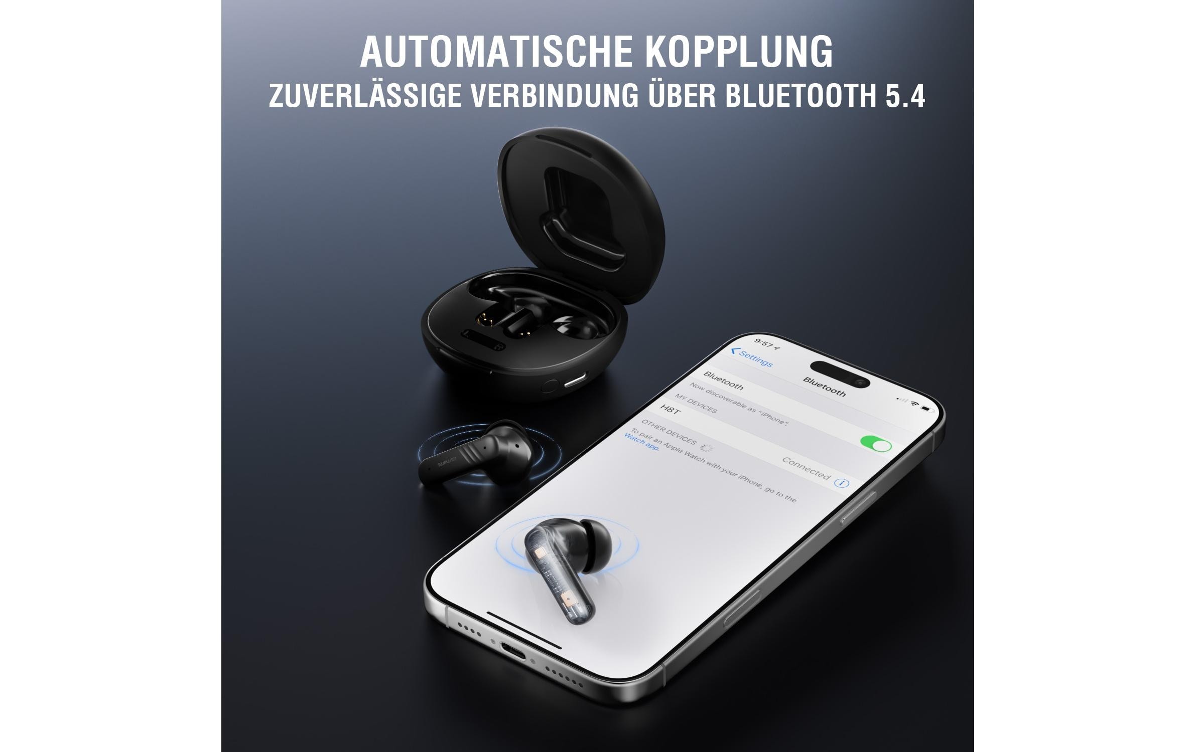 4smarts In-Ear-Kopfhörer »SkyBuds Screen Pro ANC«, Bluetooth