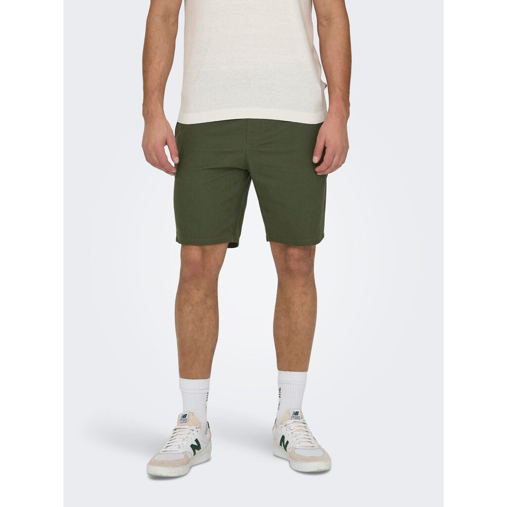 ONLY & SONS Shorts »ONSLINUS 0007 COT LIN SHORTS NOOS«