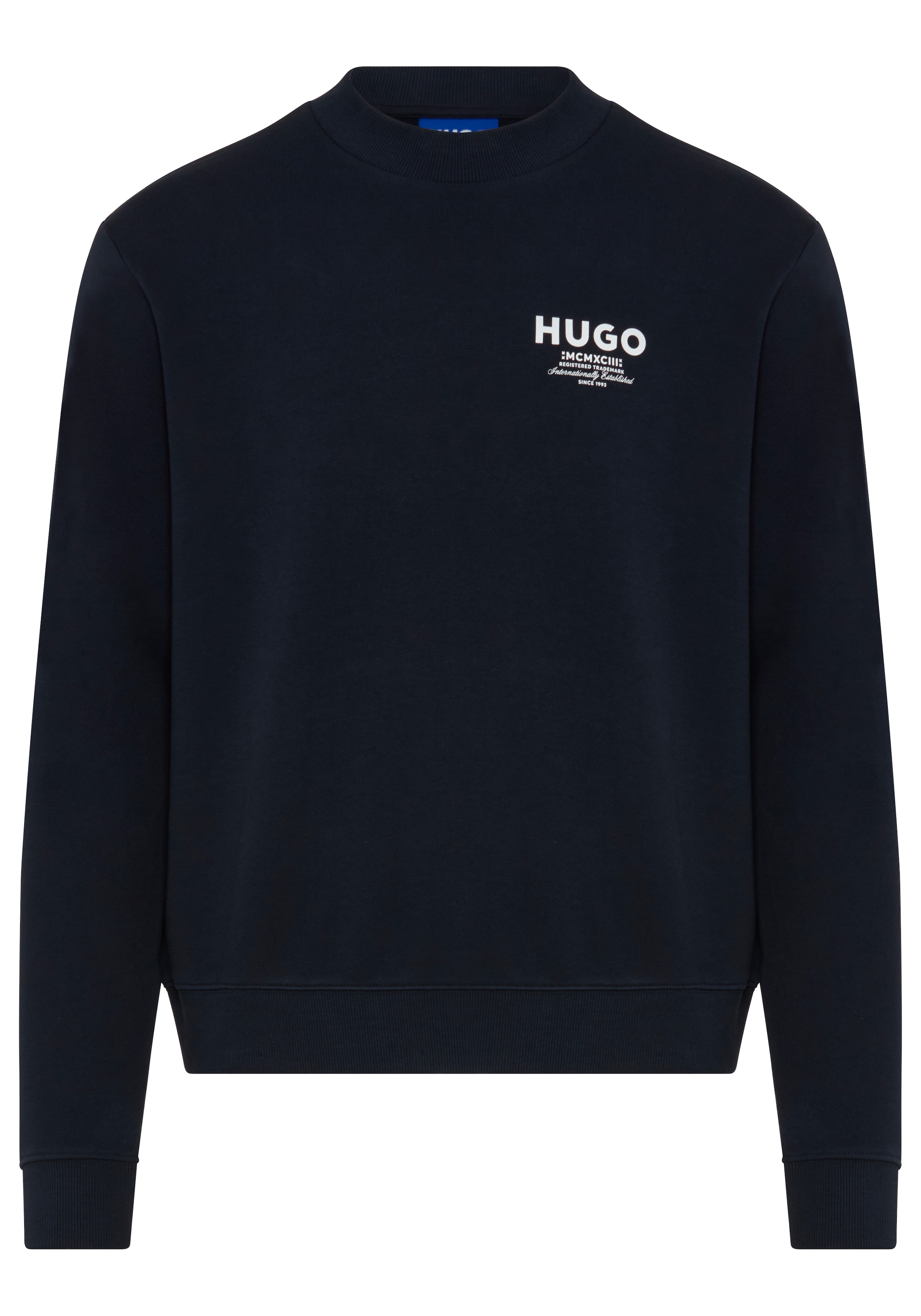 Image of HUGO Sweatshirt "Nespon", Rundhalsausschnitt, Regular Fit, reine Baumwolle