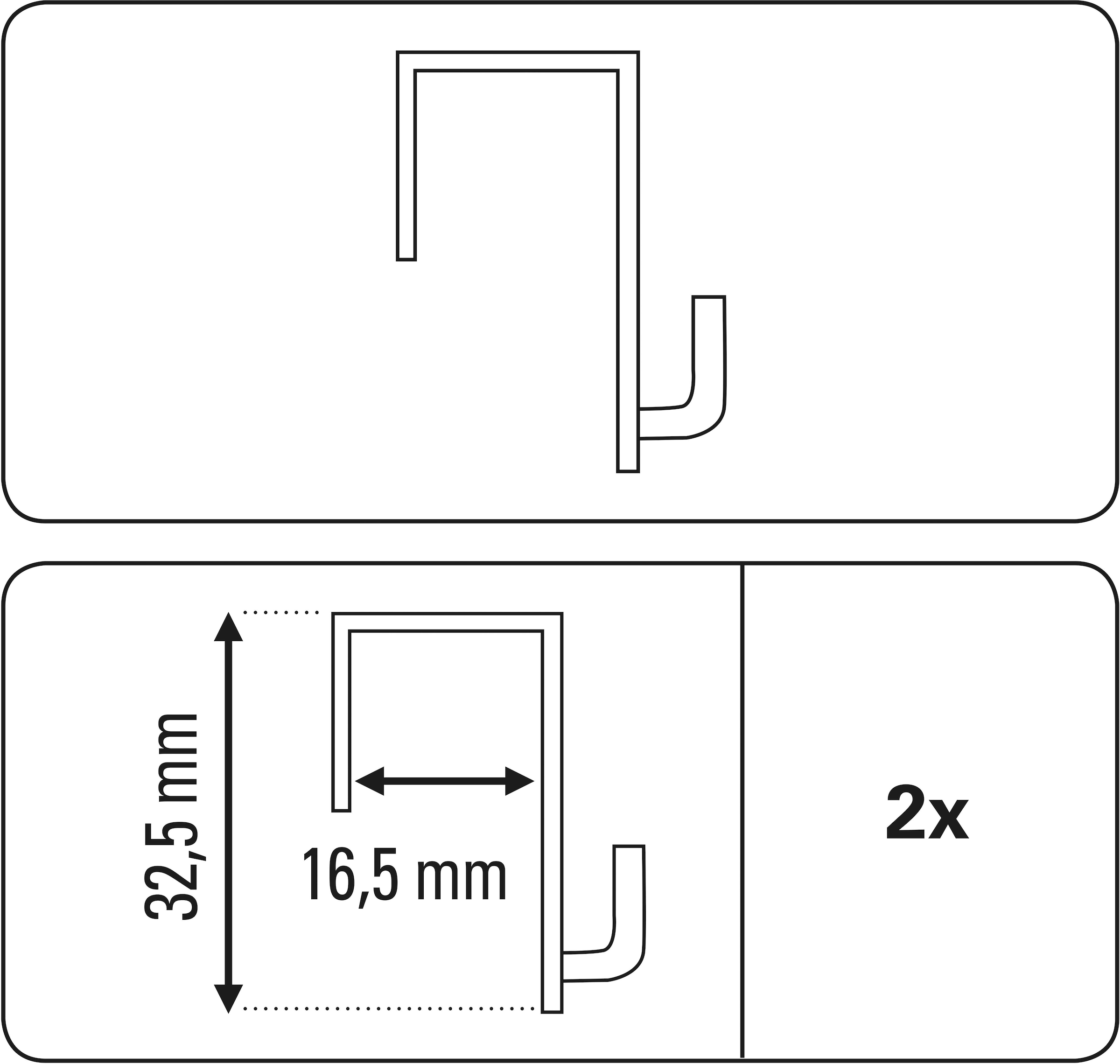 GARDINIA Gardinenhaken für Dekorationen Fenster für kaufen von und »Dekohaken jetzt St.), Türen«, (2 Stoffe