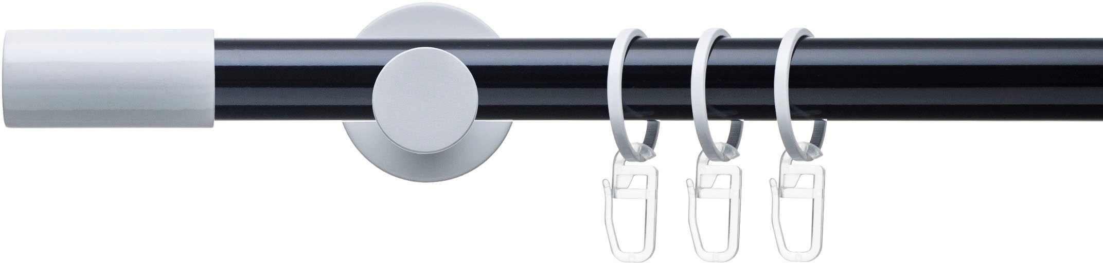 Image of Liedeco Gardinenstange »Fertigstilgarnitur 20 mm Power Celebration Zylinder«, 1 läufig-läufig, Fixmass, Gardinenstange Komplett, Farbkombination bei Ackermann Versand Schweiz