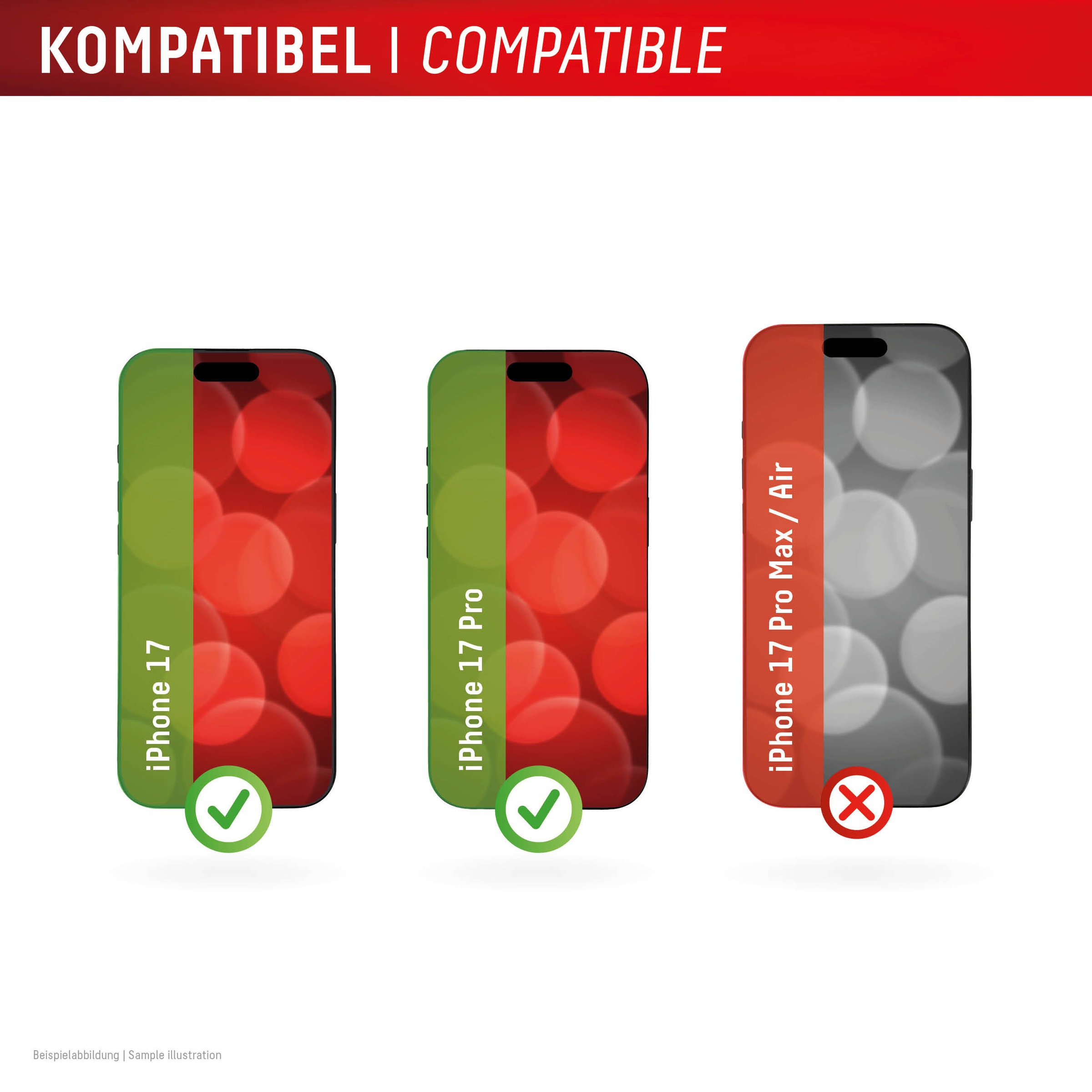 Displex Verre de protection d'écran »Premium Glass Screen Protector Full Cover« für Apple iPhone 17;Apple iPhone 17 Pro Displayschutzfolie, Schutzfolie, Bildschirmschutz, kratz- & stossfest