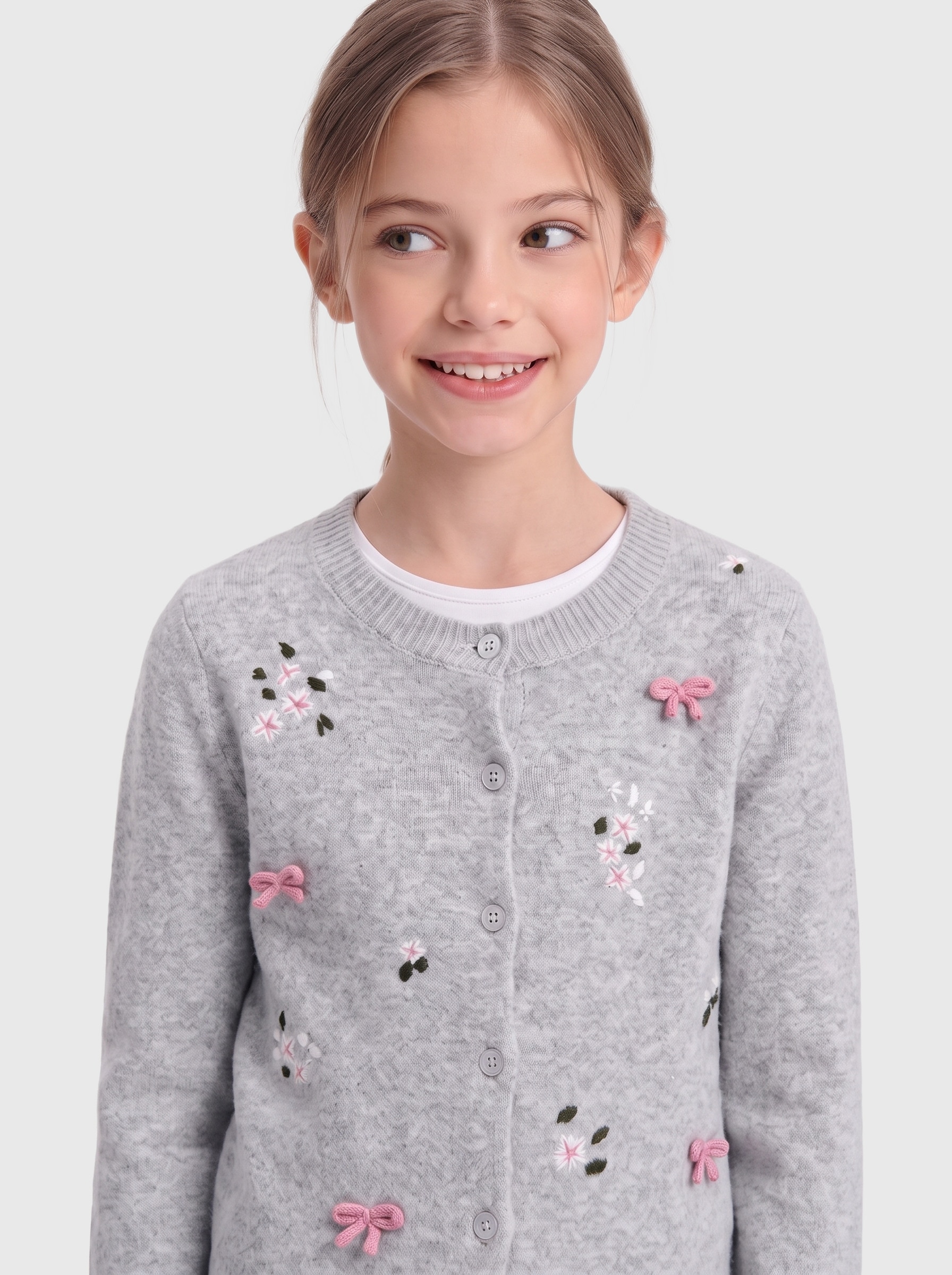 KIDS ONLY Veste en tricot »KOGDORA DETAIL LS O-NECK CARDIGAN KNT« Kunstfaser,