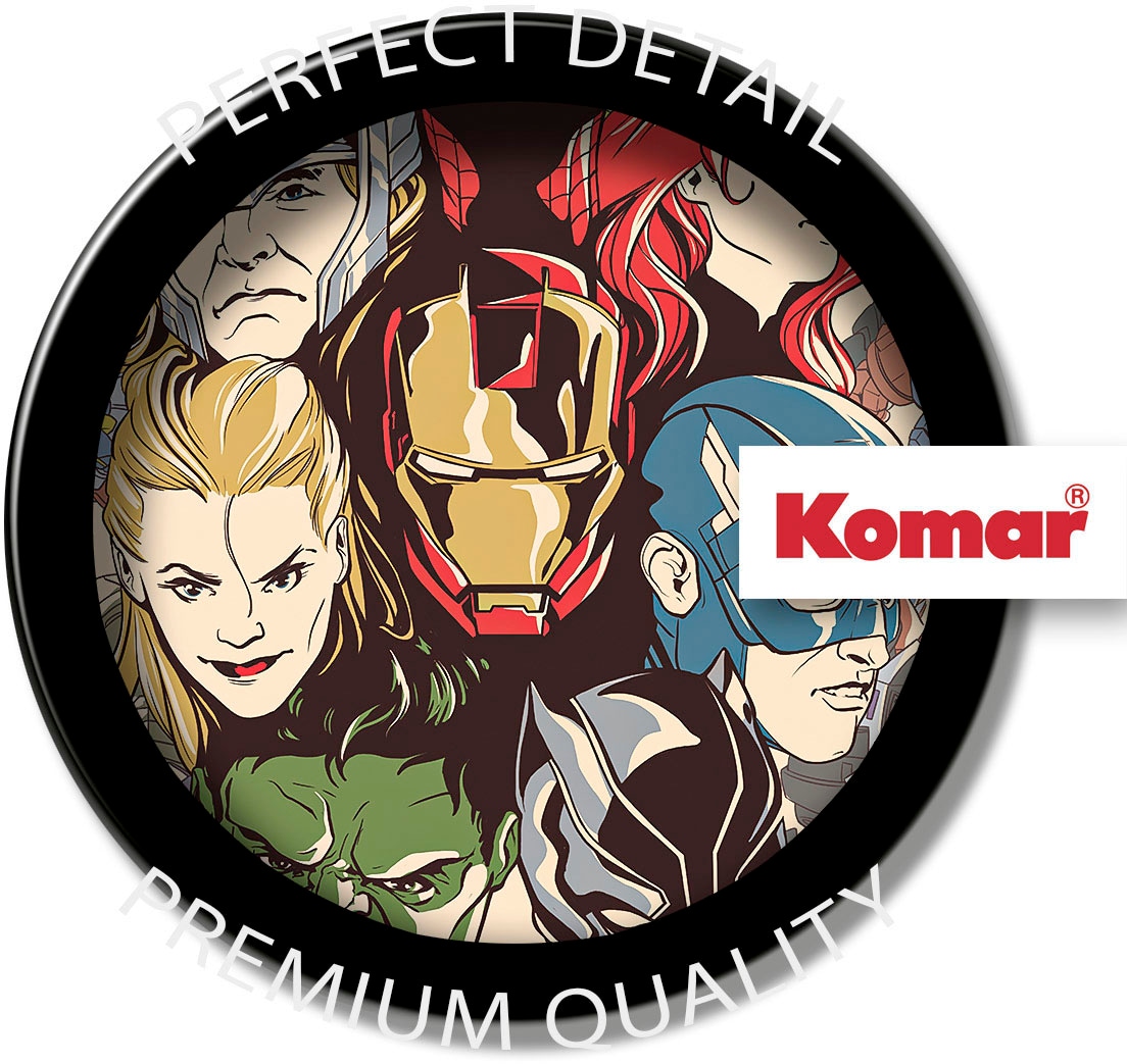 Komar Leinwandbild »Avengers Strike Back - Grösse 40 x 40 cm«, Disney, (1 St., 40 x 40 cm (Breite x Höhe), Keilrahmenbild mit Echtholzrahmen, Kinderzimmer
