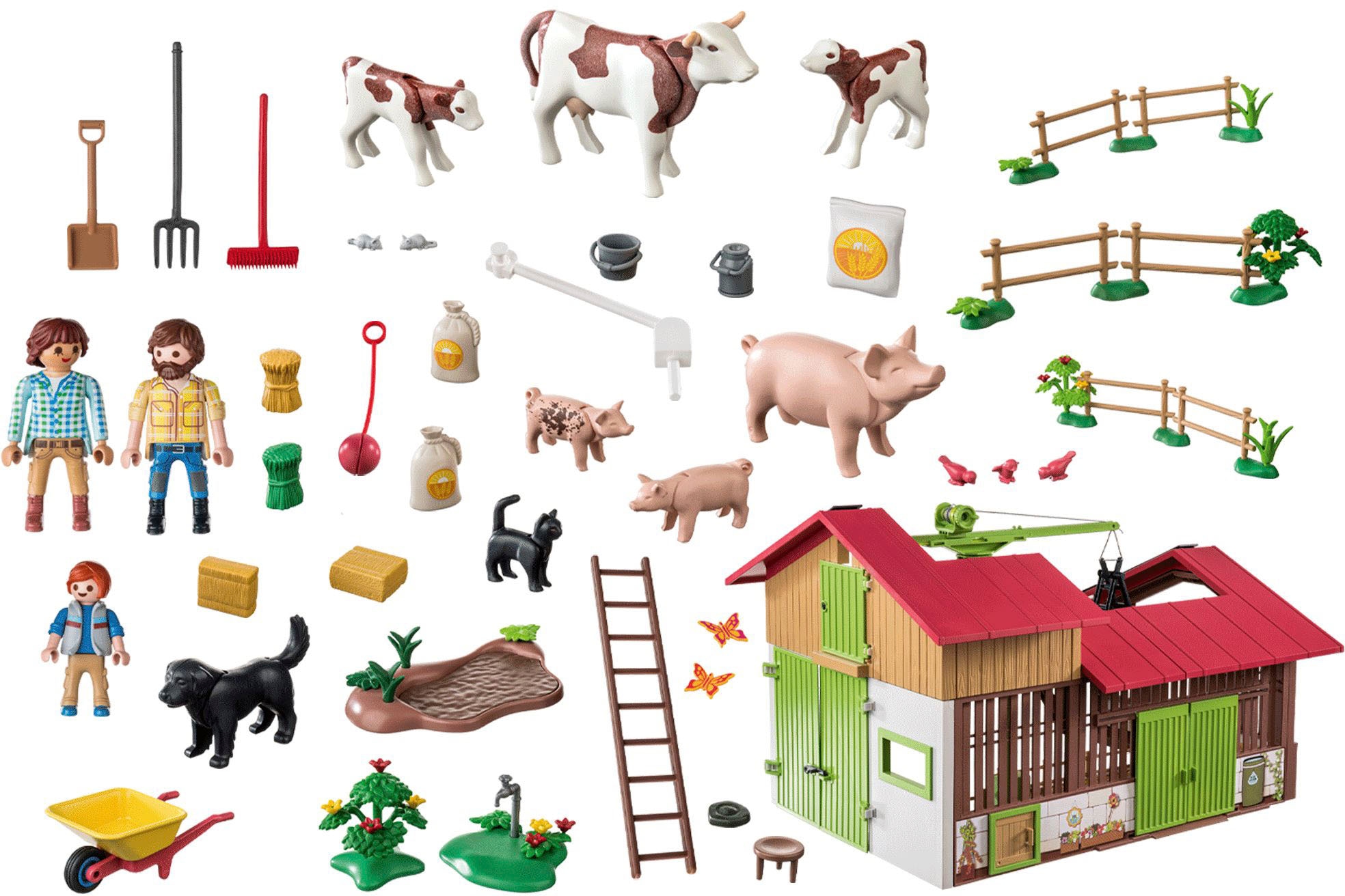 Playmobil® Konstruktions-Spielset »Grosser Bauernhof (71304), Country«, (182 St.), teilweise aus recyceltem Material; Made in Germany