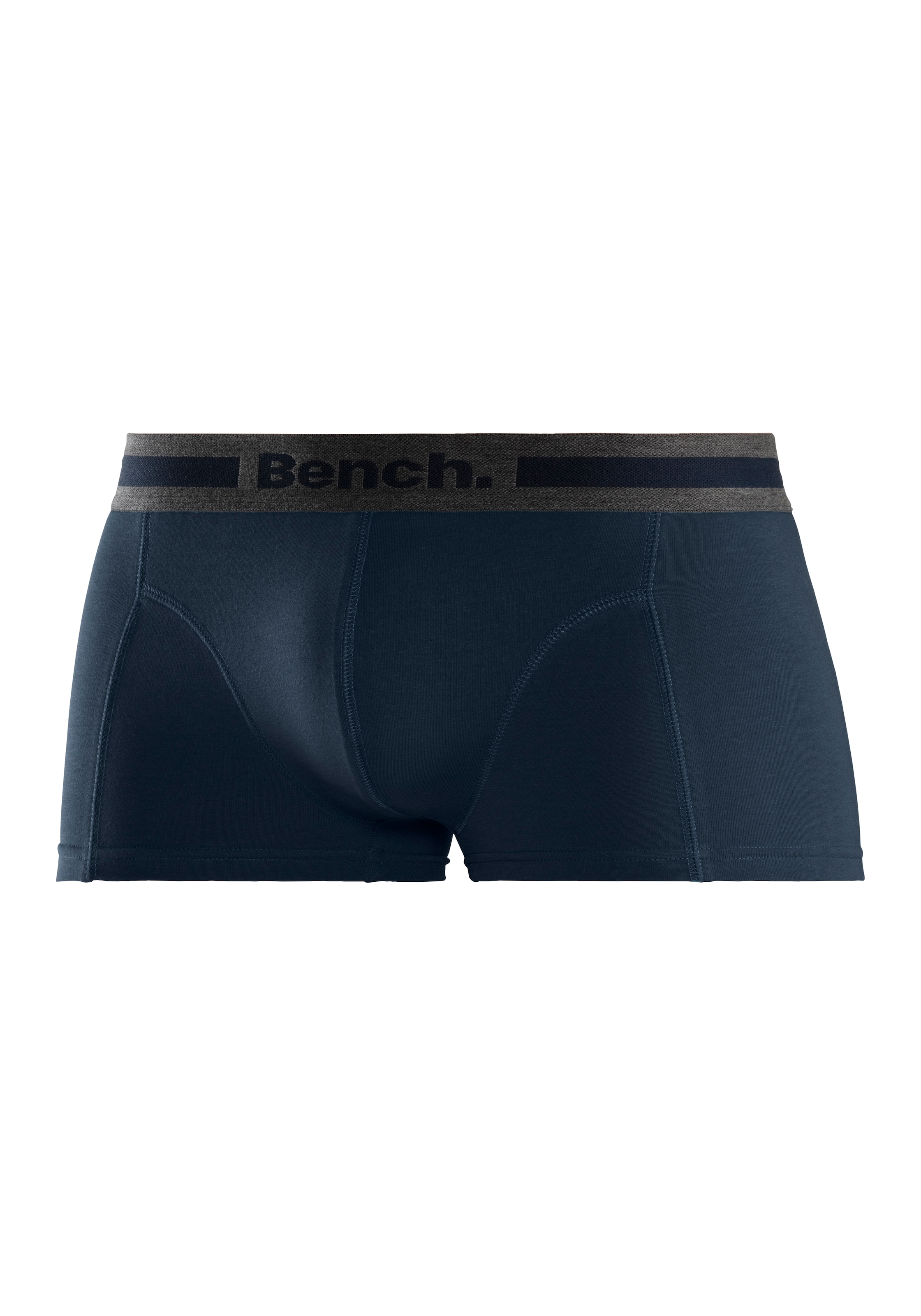 Bench. Boxershorts, (Packung, 4 St.), in Hipster-Form mit Overlock-Nähten vorn