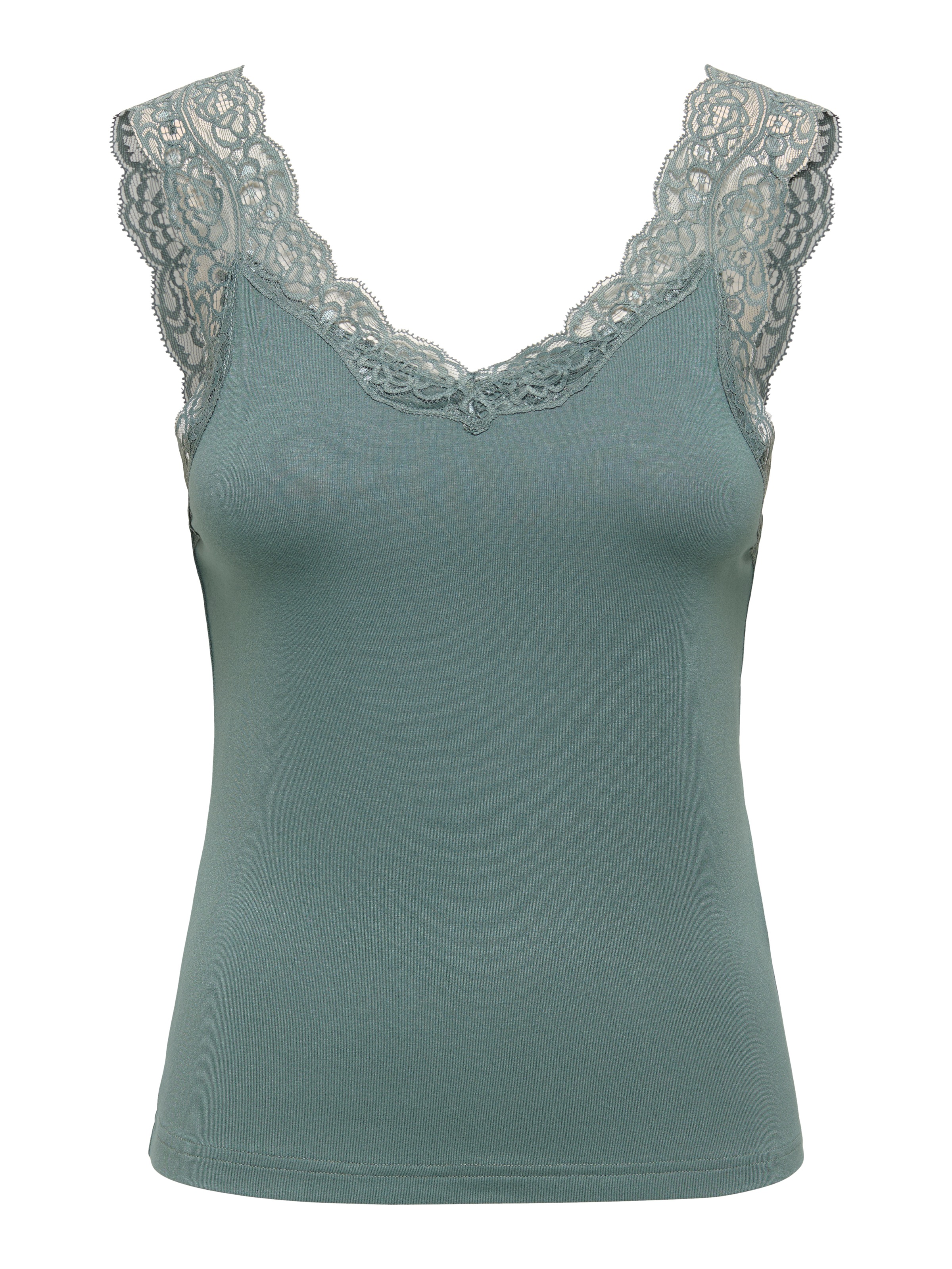 Image of ONLY Spitzentop "ONLLUNI TANK TOP WITH LACE DETAIL CS JRS" Viskosemischung, regular fit