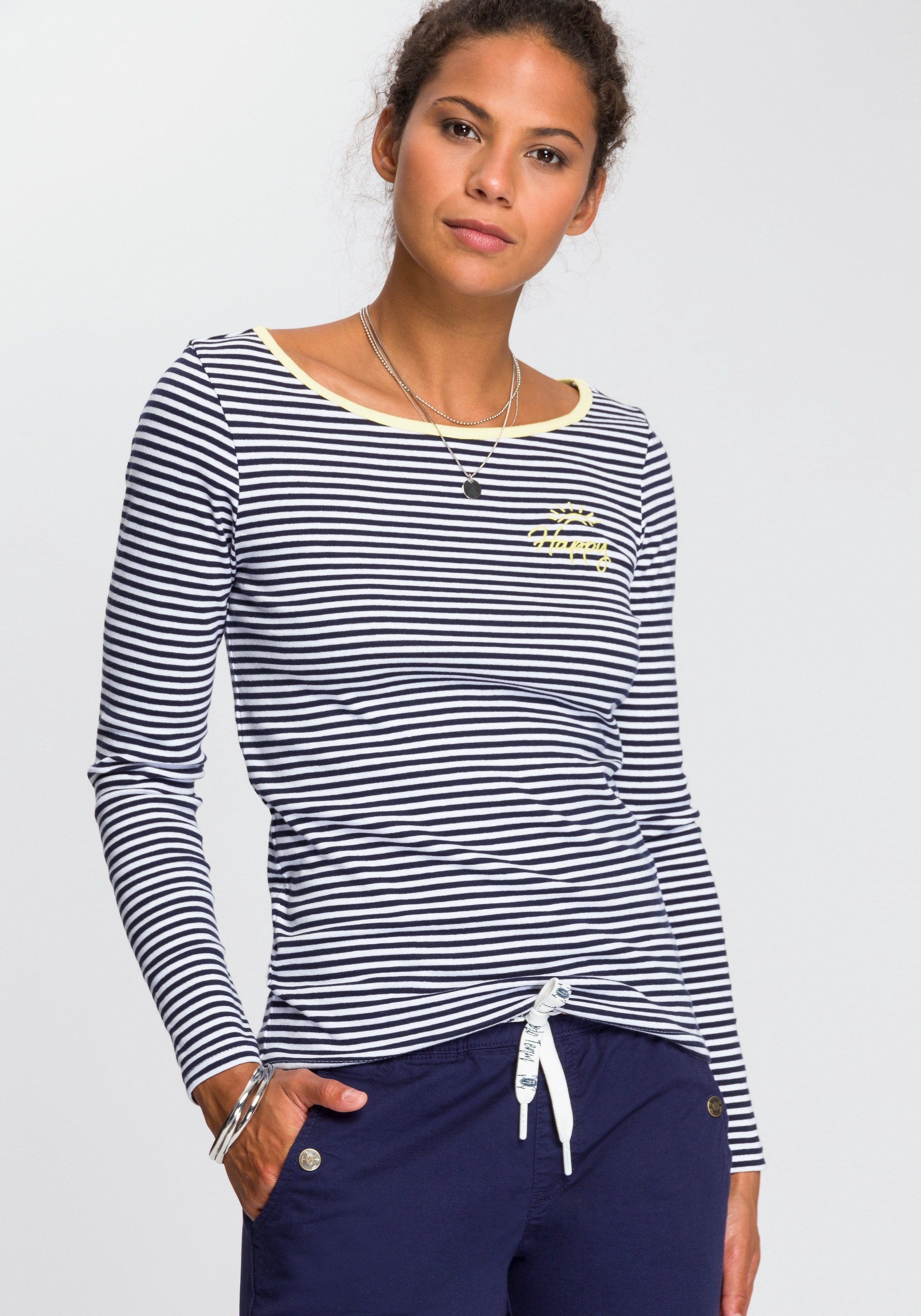 Image of TOM TAILOR Polo Team Langarmshirt, mit sportiven Kontrast-Details bei Ackermann Versand Schweiz