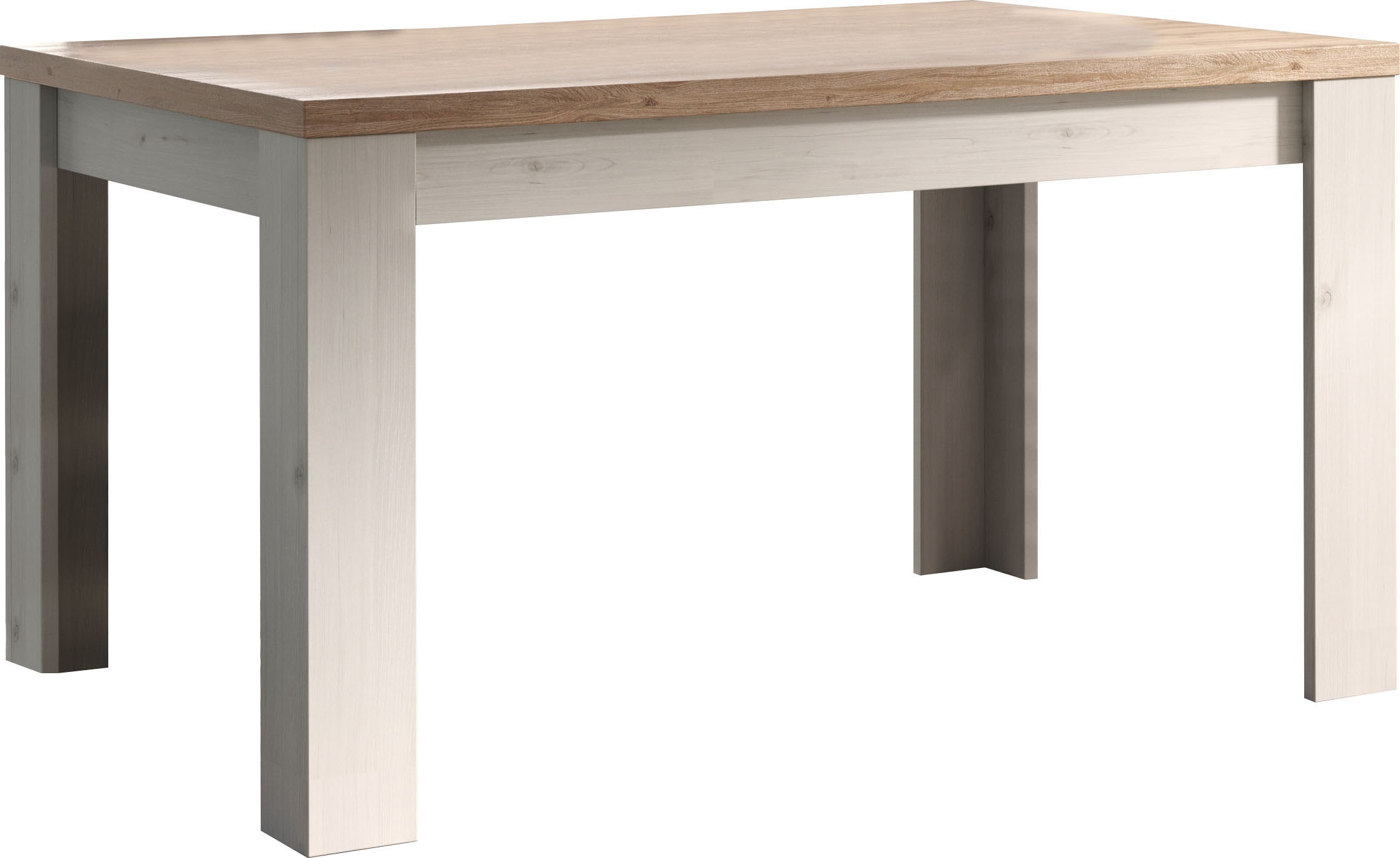 Image of GOODproduct Esstisch "Country 137 x 90 cm, Küchentisch, Esszimmertisch," zweifarbig, rechteckig, Esstisch ausziehbar, erweiterbar auf 185 cm