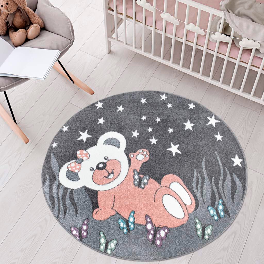 Carpet City Kinderteppich »ANIME916«, rund, 11 mm Höhe, Kinderzimmer Teppich Modern mit lustigen...