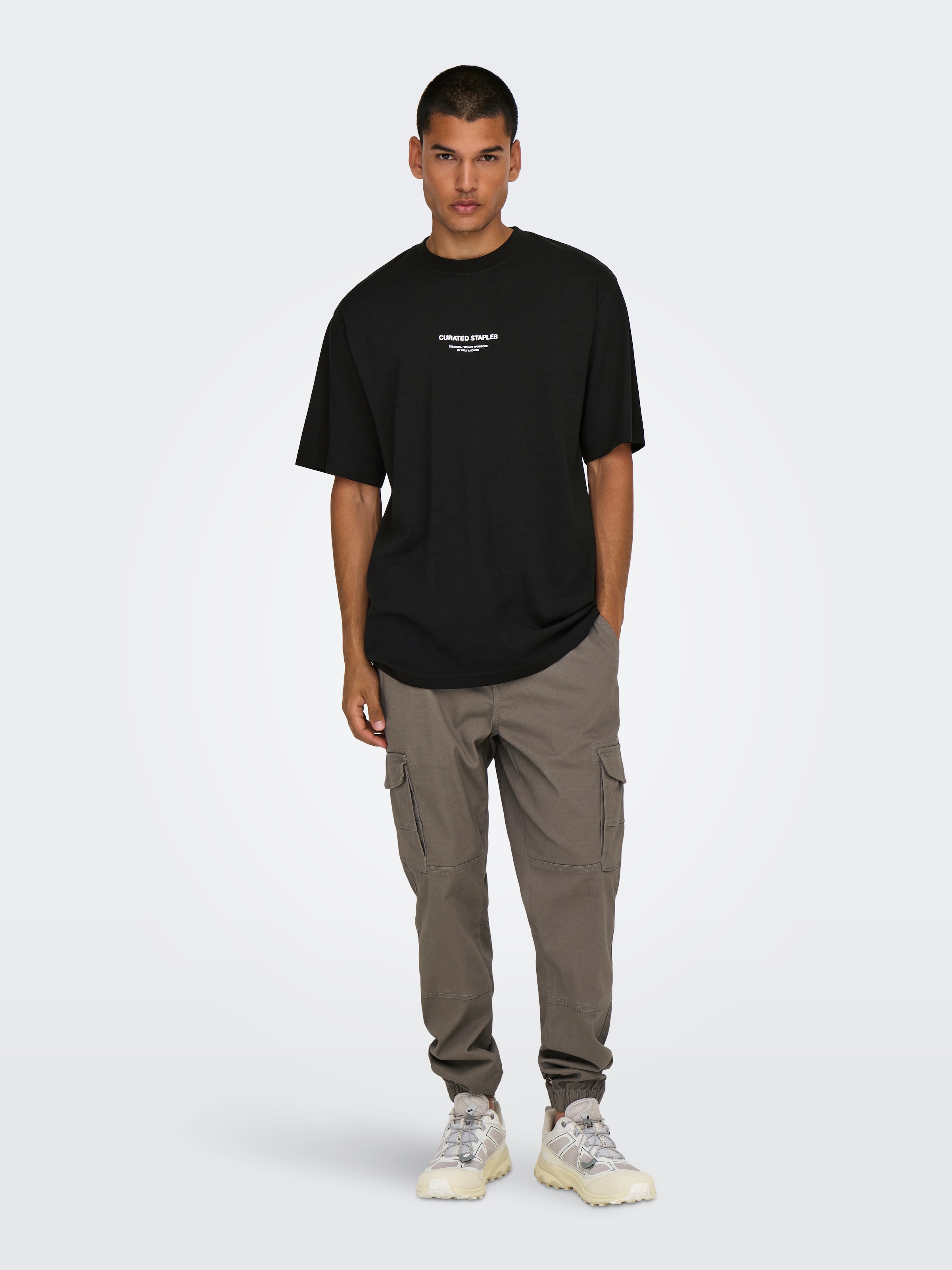 ONLY & SONS Rundhalsshirt »ONSCURATED RLX PRINT SS TEE«