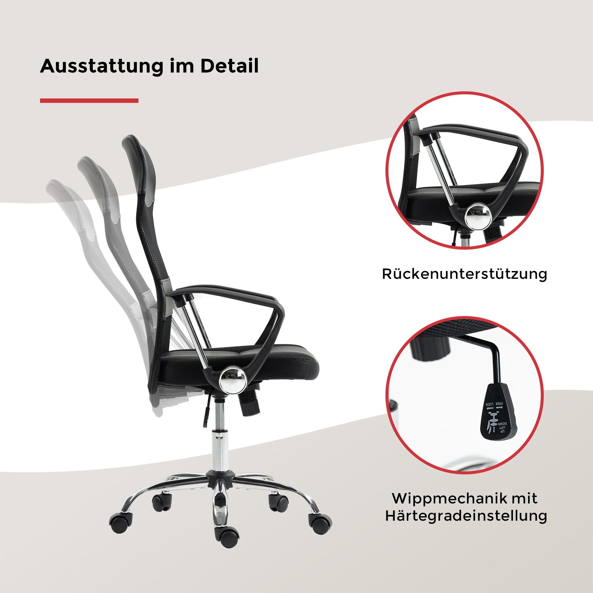 Duo Collection Bürostuhl »Regensburg« () mit verchromten Fusskreuz, Chefsessel