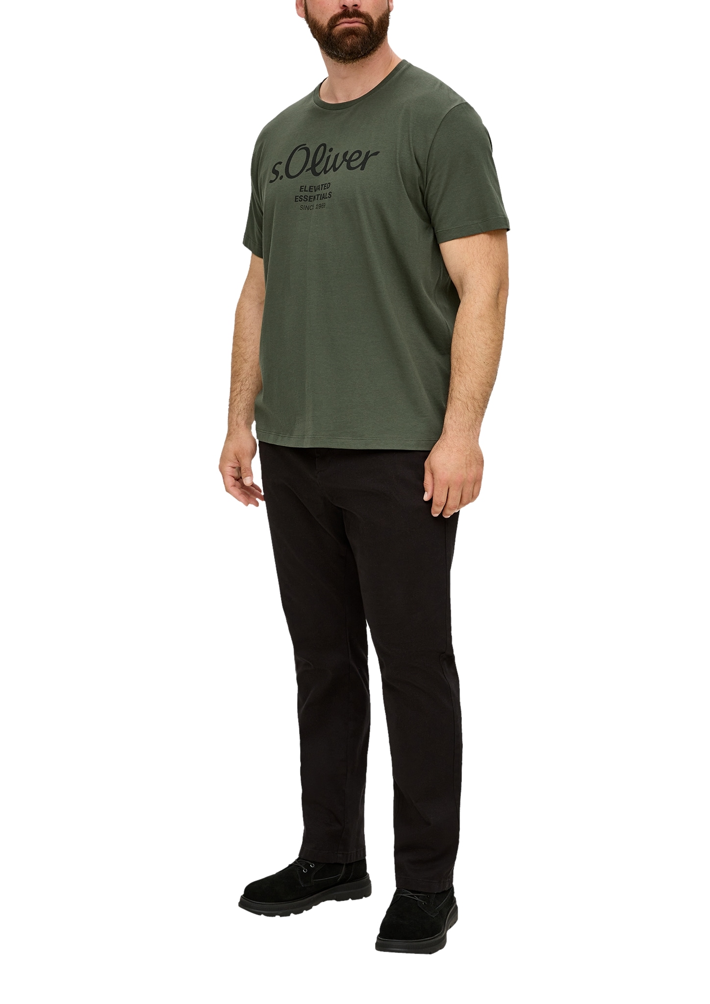 s.Oliver Men Big Sizes T-shirt à manches courtes mit Logo-Print/Grosse Grössen