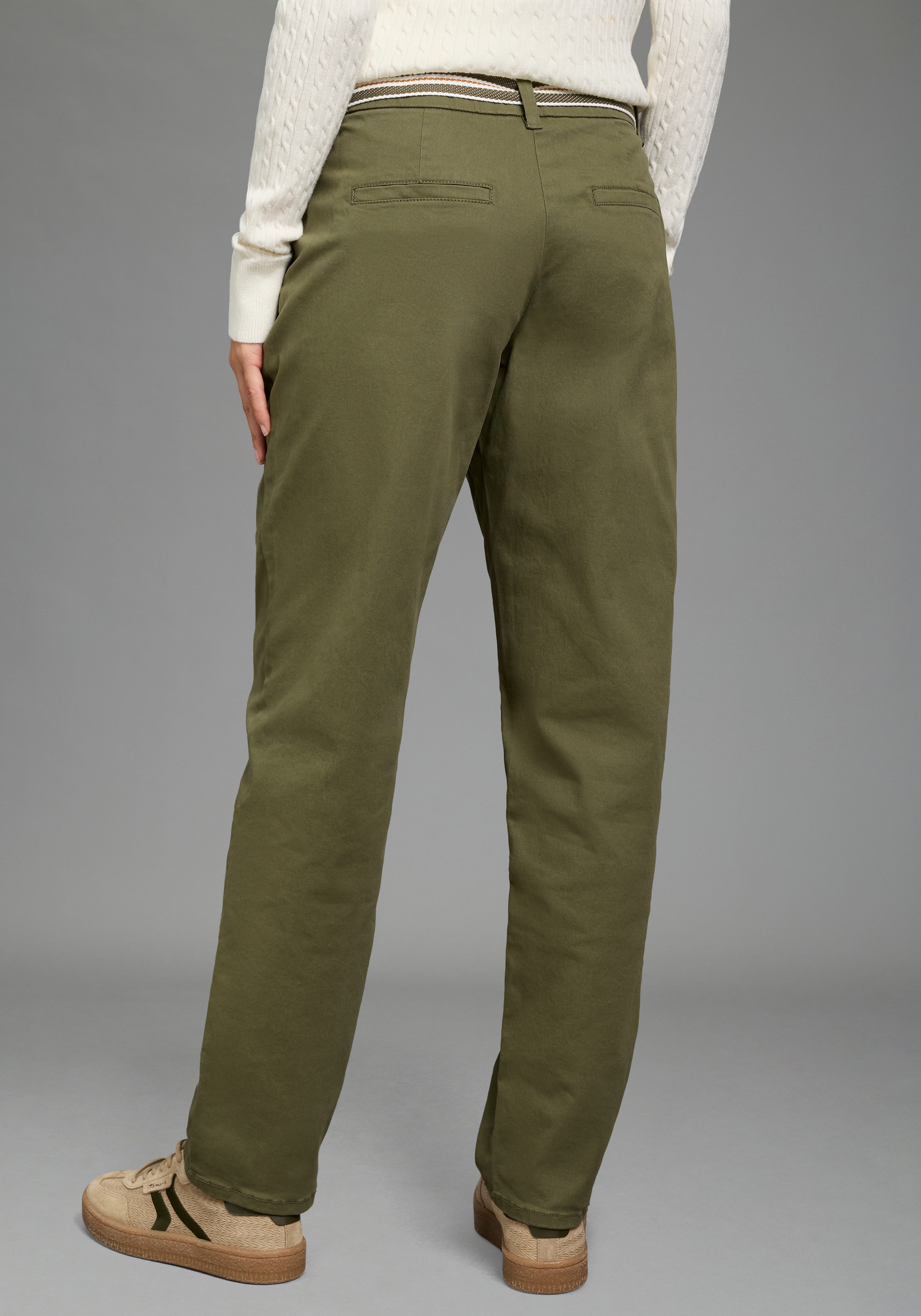 Laura Scott Chinos  coupe droite en confort fit, matière élastique