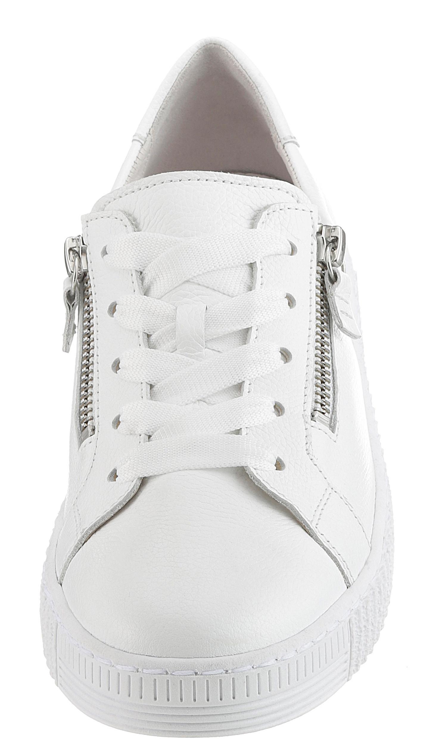 Gabor Plateausneaker, Freizeitschuh, Halbschuh, Schnürschuh mit zwei Reissverschlüssen