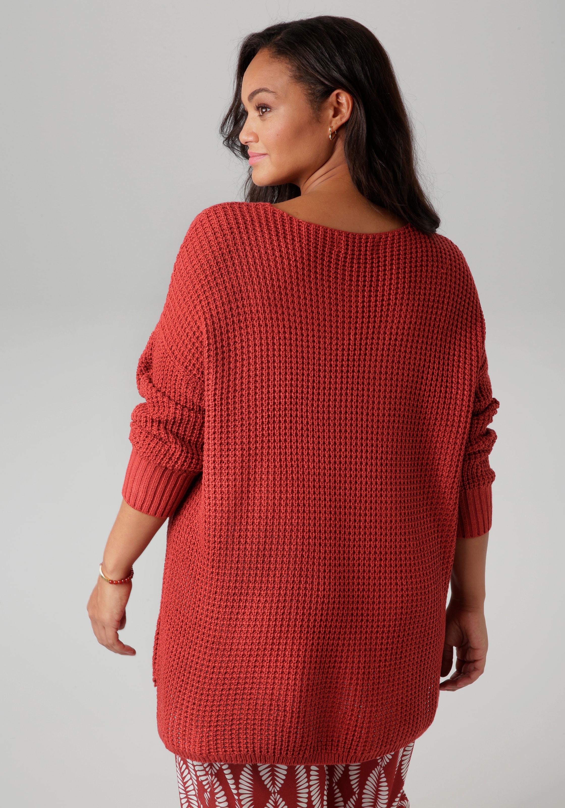 Aniston PLUS Strickpullover, im dezenten Ajour-Strickmuster - NEUE KOLLEKTION