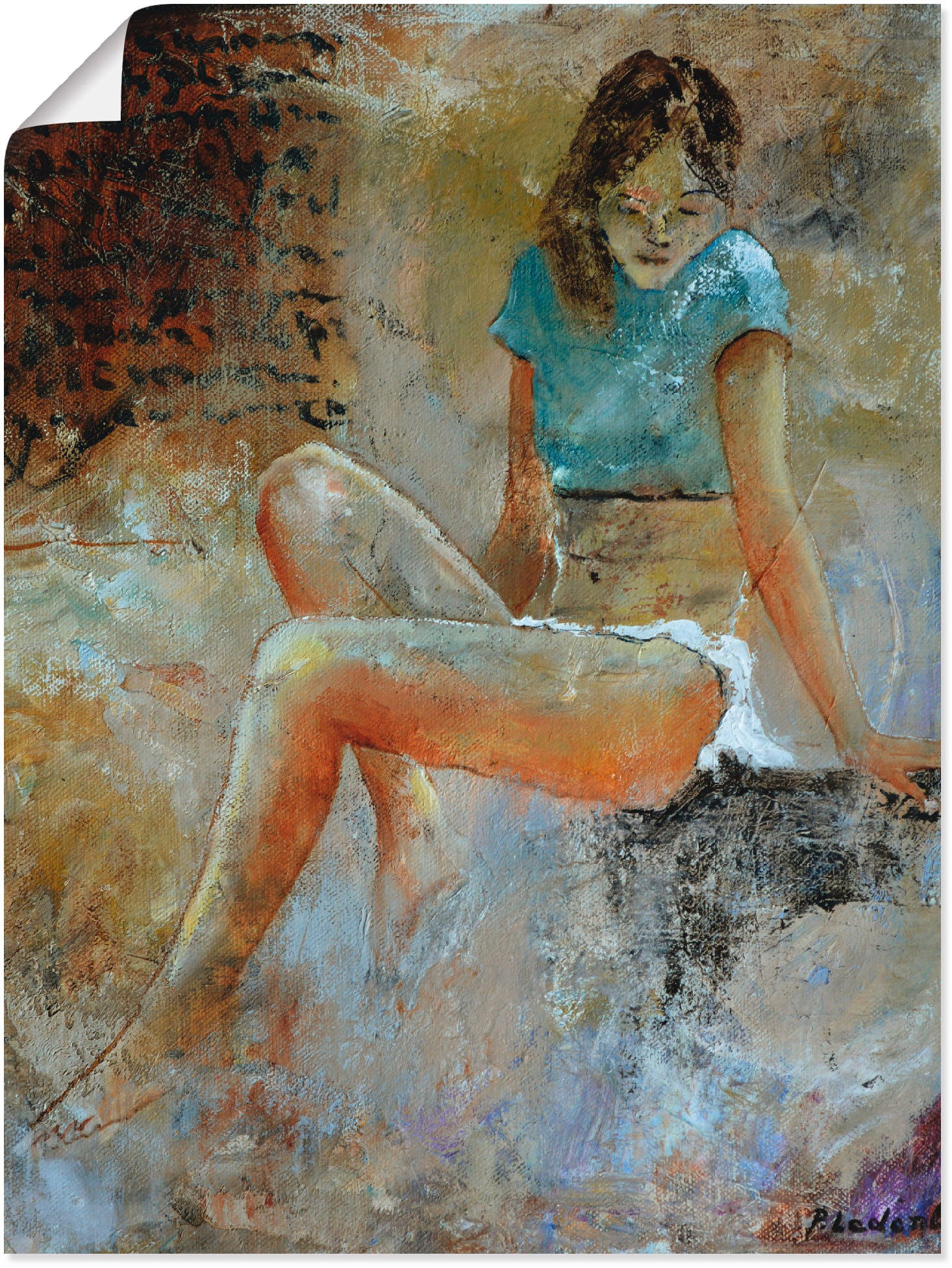 Image of Artland Wandbild »Junges Mädchen«, Frau, (1 St.), in vielen Grössen & Produktarten - Alubild / Outdoorbild für den Aussenbereich, Leinwandbild, Poster, Wandaufkleber / Wandtattoo auch für Badezimmer geeignet bei Ackermann Versand Schweiz