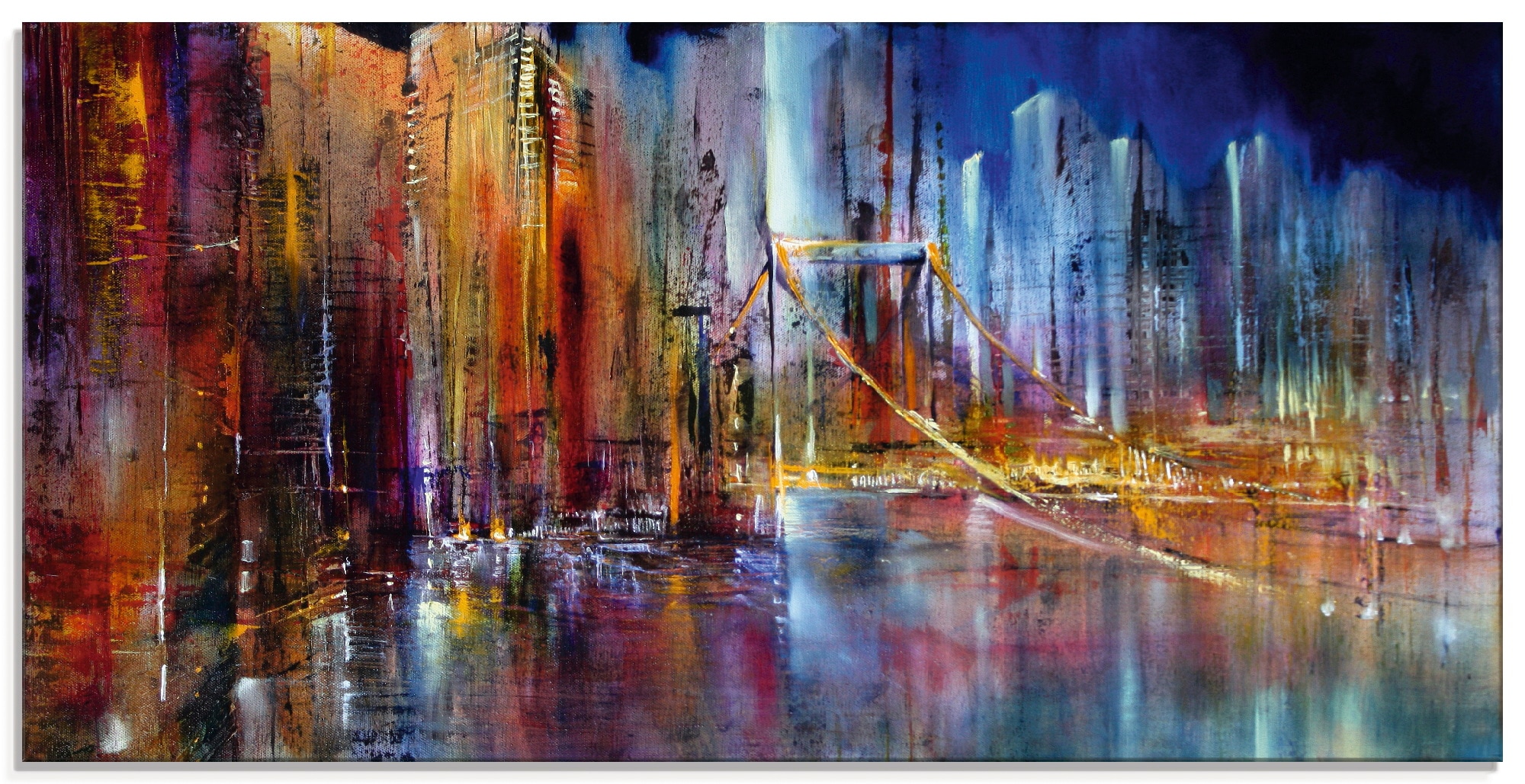 Image of Artland Glasbild "Stadtansicht I" Amerika 1 Stk. tlg. in verschiedenen Grössen
