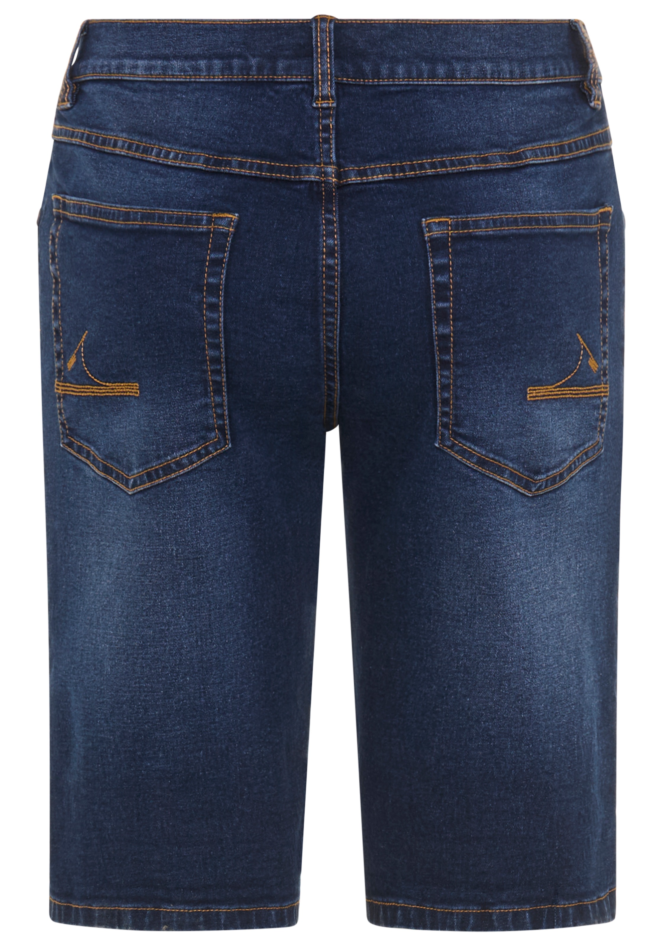 DELMAO Jeansshorts gerade geschnittene Beine, Regular-Fit, kniefreie Länge