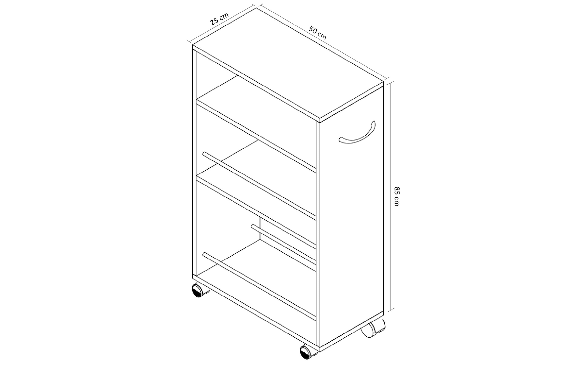 VCM Chariot de cuisine »Tusal 25 x 85 x 50 cm«