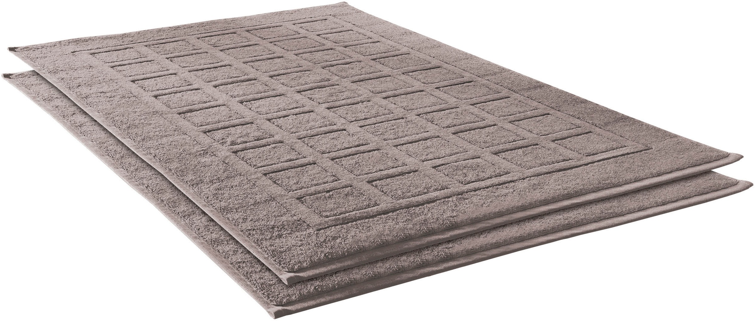 Image of Dyckhoff Badematte "Planet" Höhe 3 mm beidseitig nutzbar fussbodenheizungsgeeignet Baumwolle, 2er Set Hotelmatte