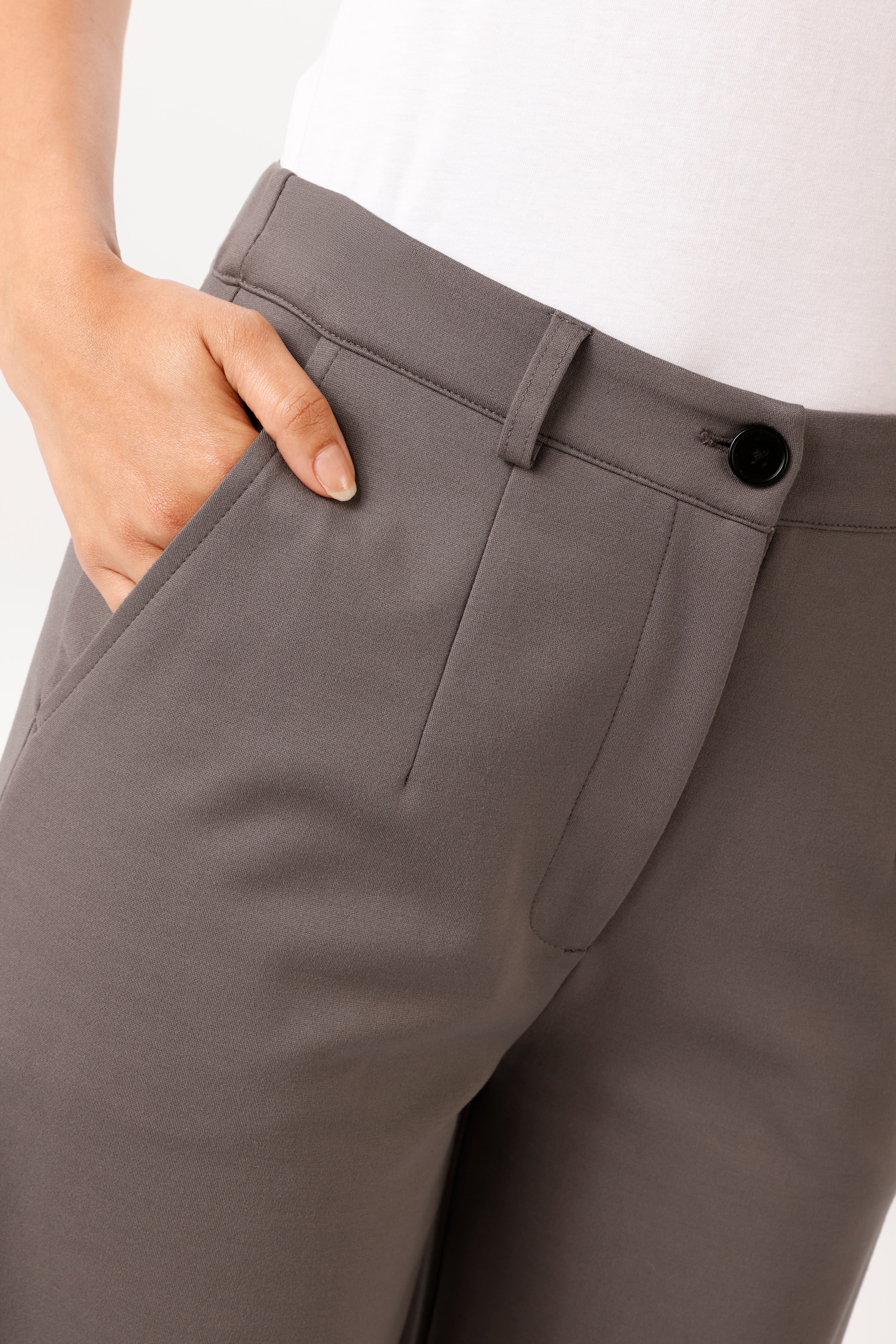 Aniston CASUAL Pantalon en jersey  avec jambe large et droite - NOUVELLE COLLECTION