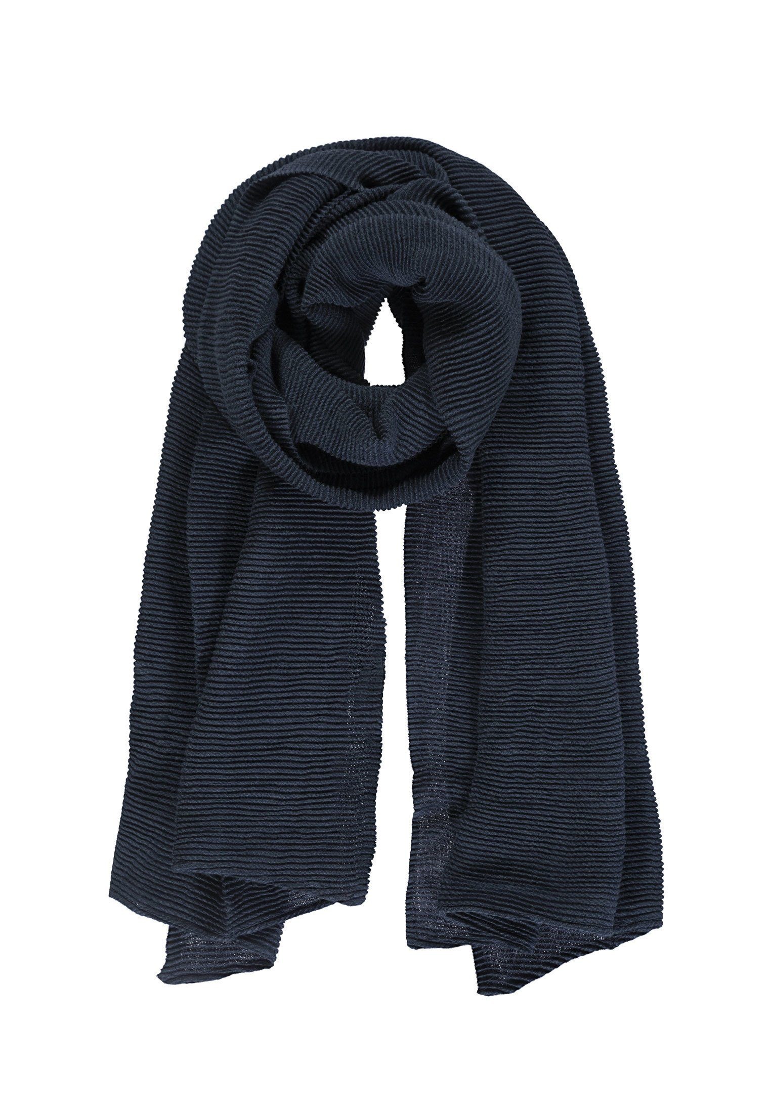 Schal Uni Plissee