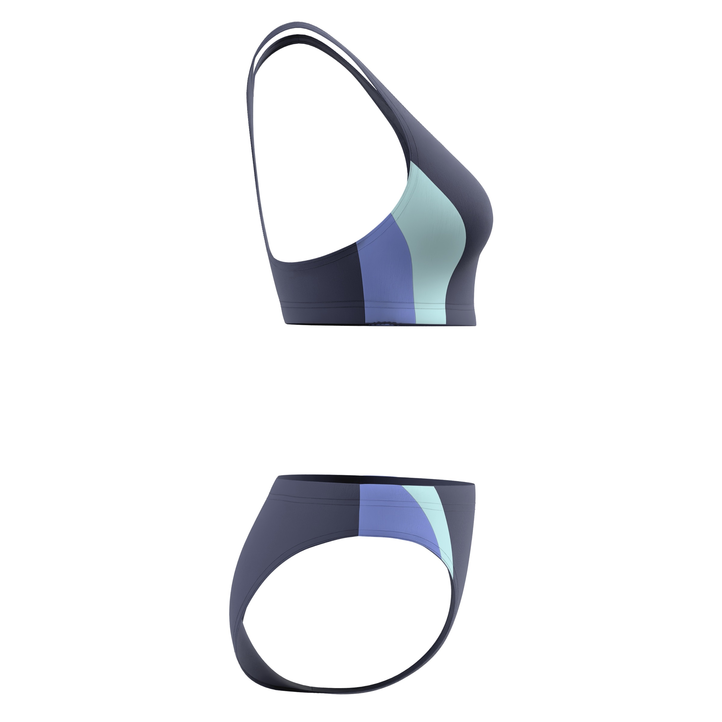 Speedo Bustier-Bikini »CLRBLCK SPLCE 2.0 2PC BLU/LTBLU« Set, 2 Stk. schnell trocknend