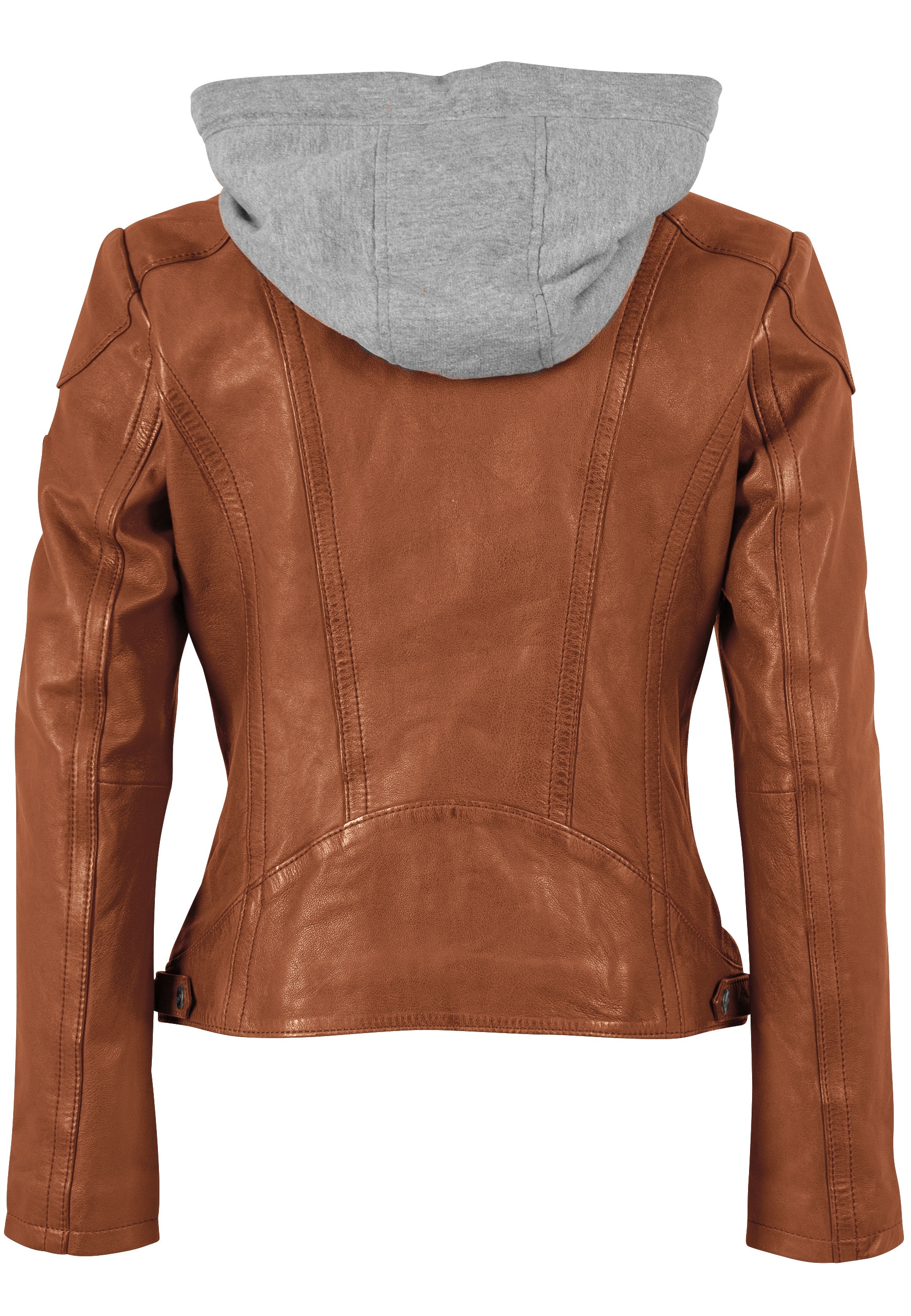 Mauritius Lederjacke »MWAmmy« mit Kapuze mit abnehmbarer Kapuze
